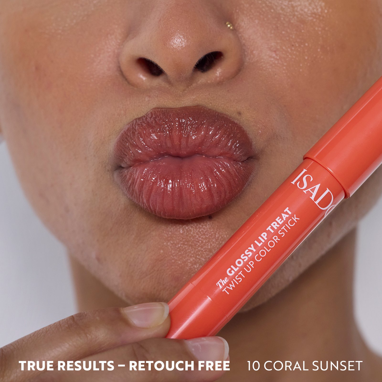 IsaDora The Glossy Lip Treat Twist Up Color Stick 10 Coral Sunset