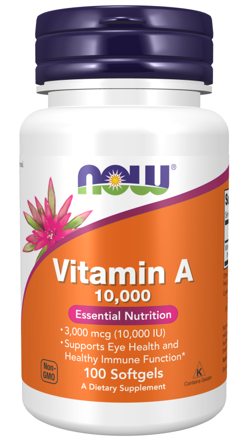 NOW Vitamin A 10000IU 100 kapslar