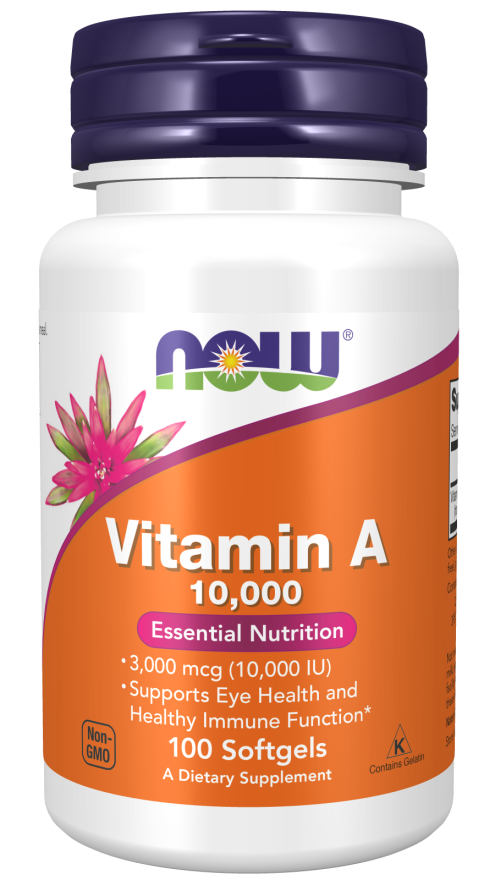 NOW Vitamin A 10000IU 100 kapslar
