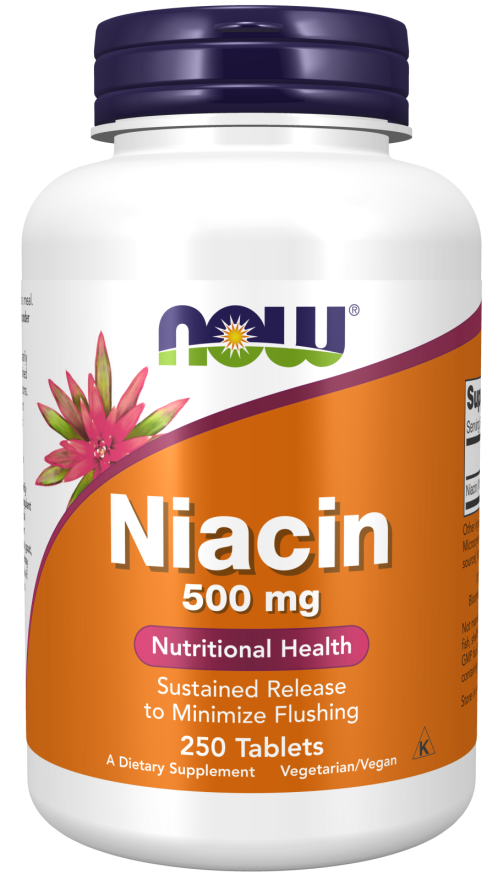 NOW Niacin 500mg 250  tabletter