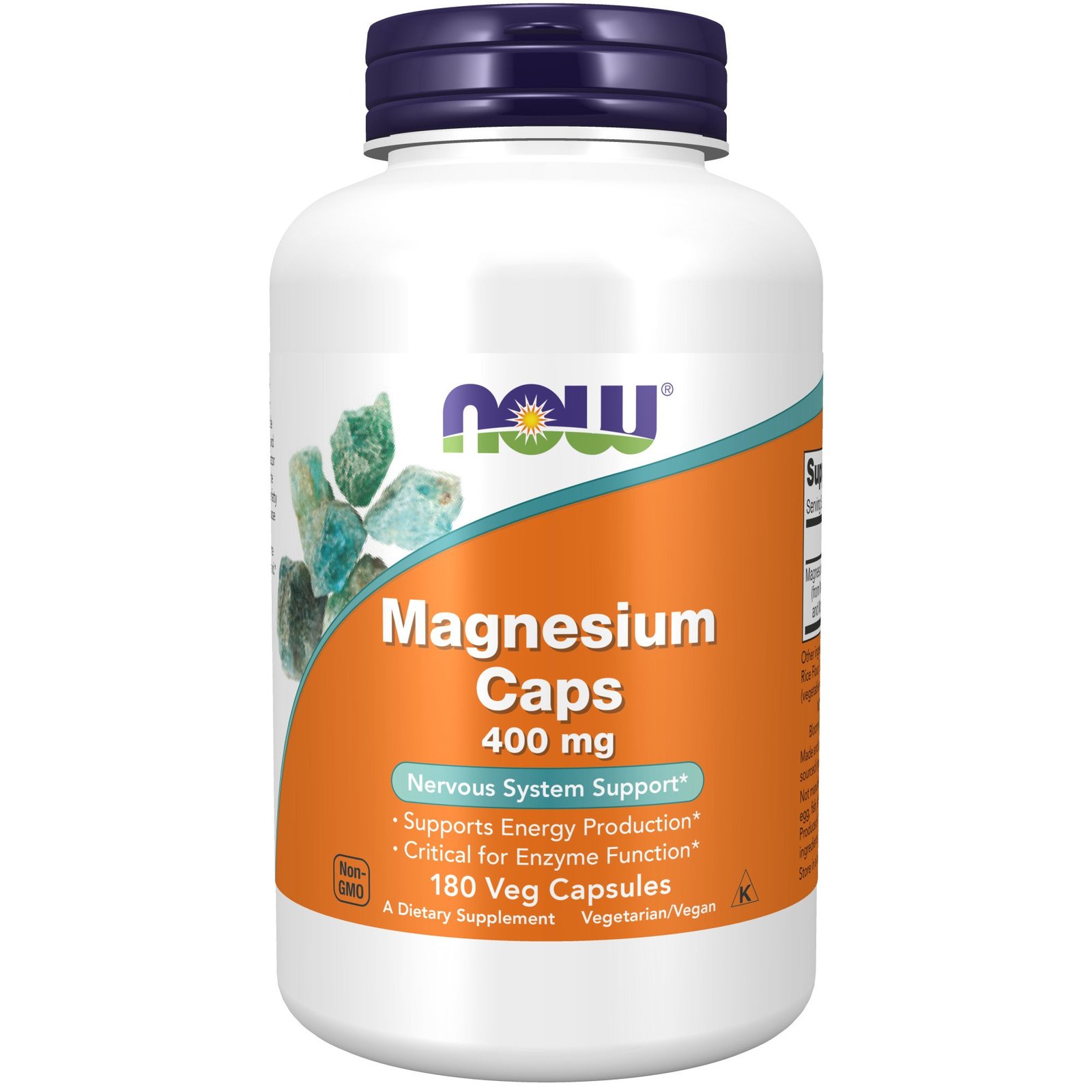 NOW Magnesium 400 mg 180 vegkapslar