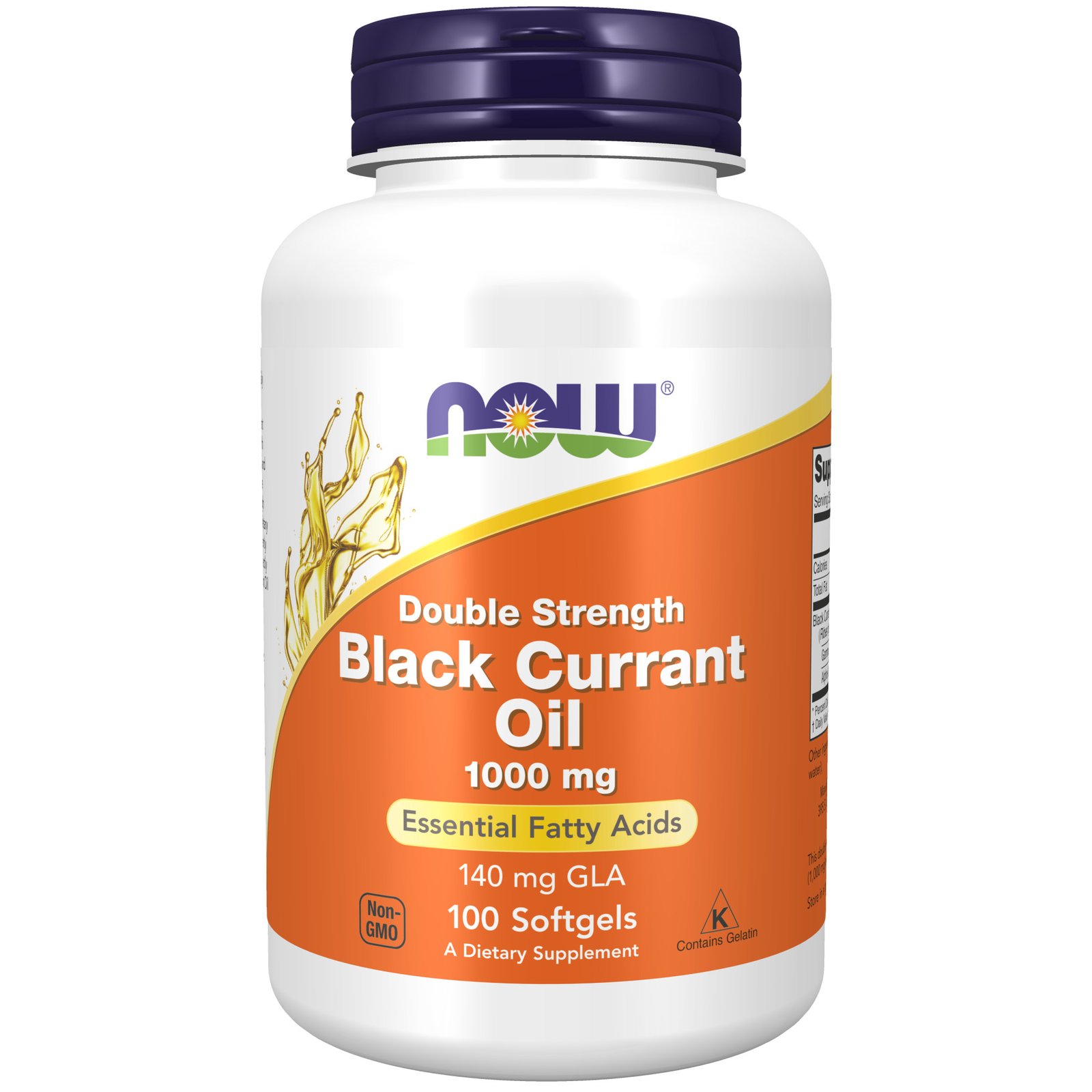 NOW Black Currant Oil Double Strength 1000 mg 100 Softgels