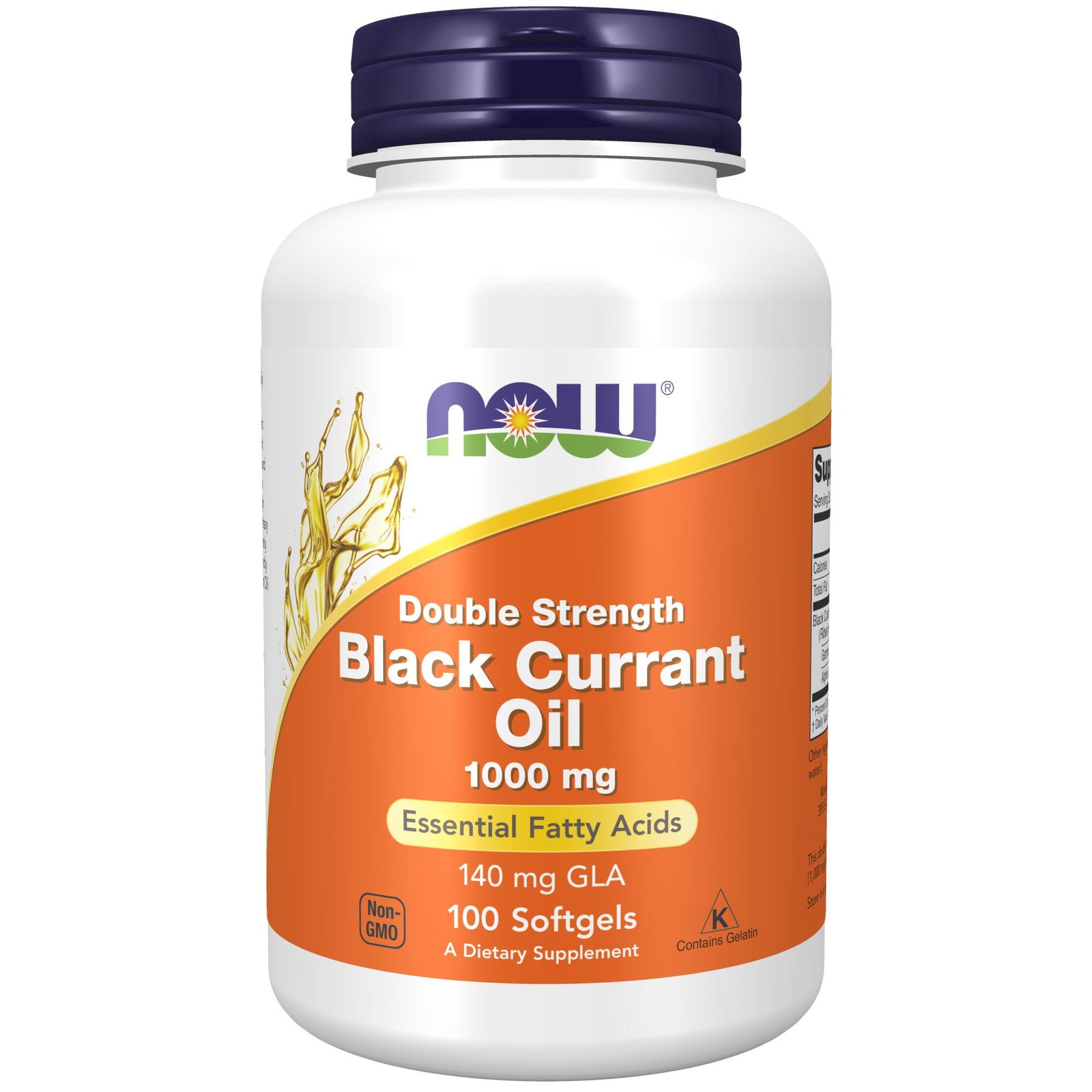 NOW Black Currant Oil Double Strength 1000 mg 100 Softgels