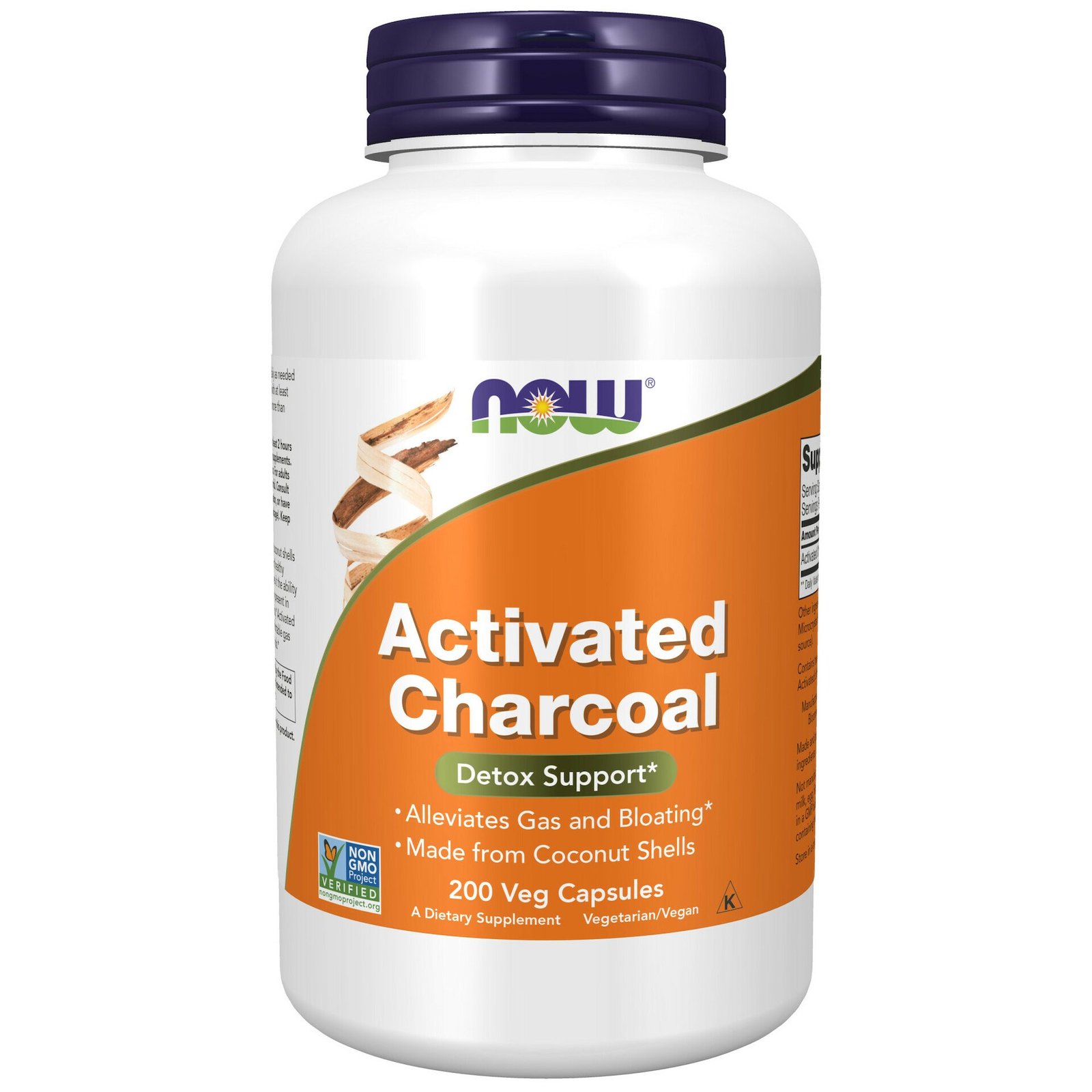 NOW Activated Charcoal 200 kapslar