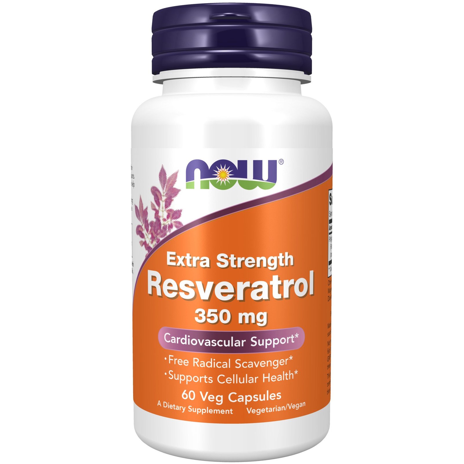 NOW Resveratol Extra Strength 350 mg 60 vegkapslar