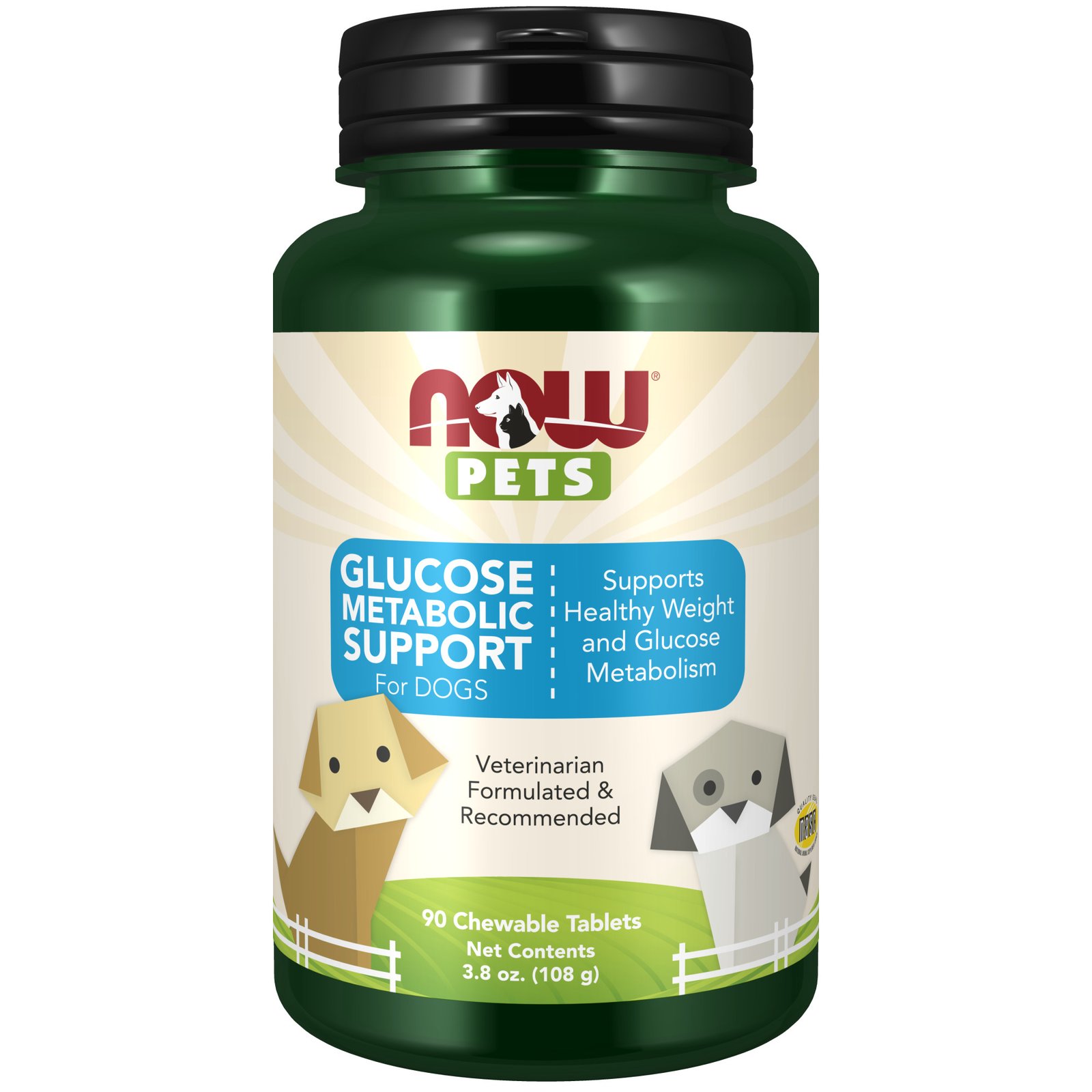 NOW PETS Glucose Metabolic Support 90 tuggtabletter