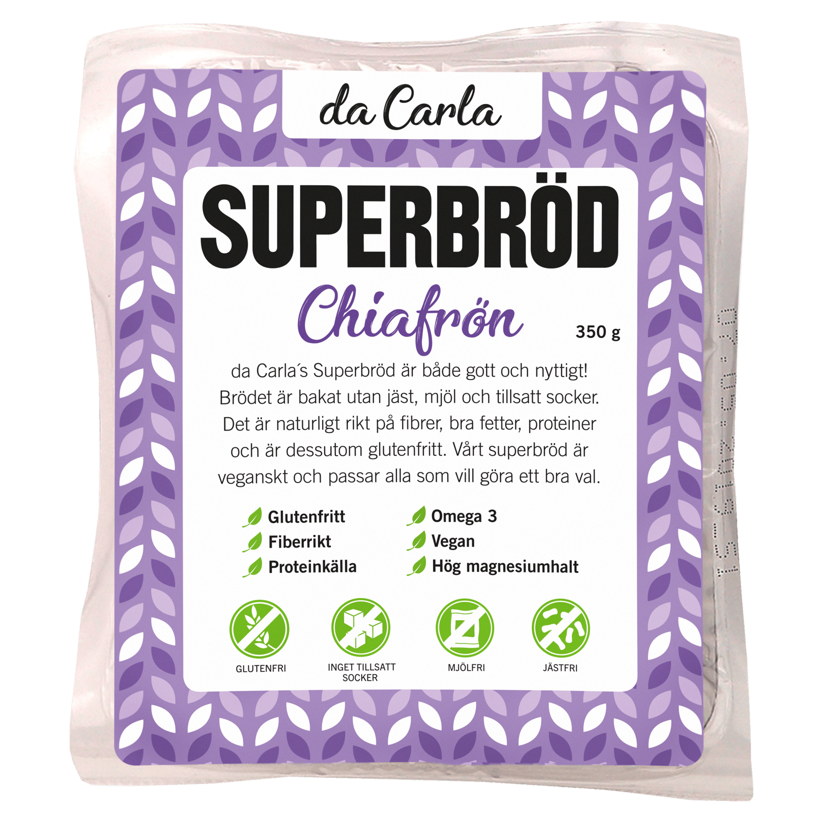 Da Carla Superbröd Chiafrön 350g