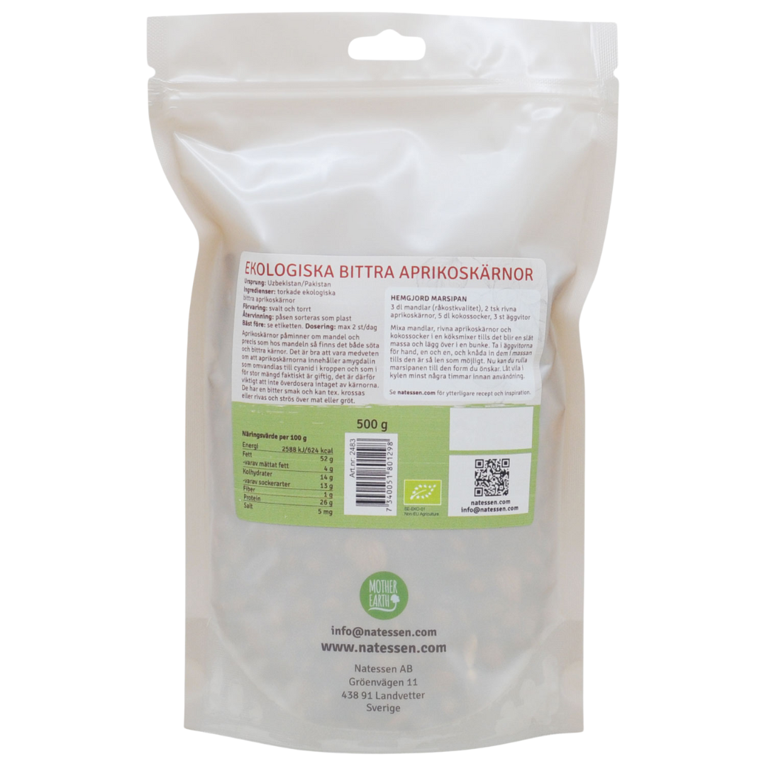 Mother Earth Aprikoskärnor Bittra EKO 500g