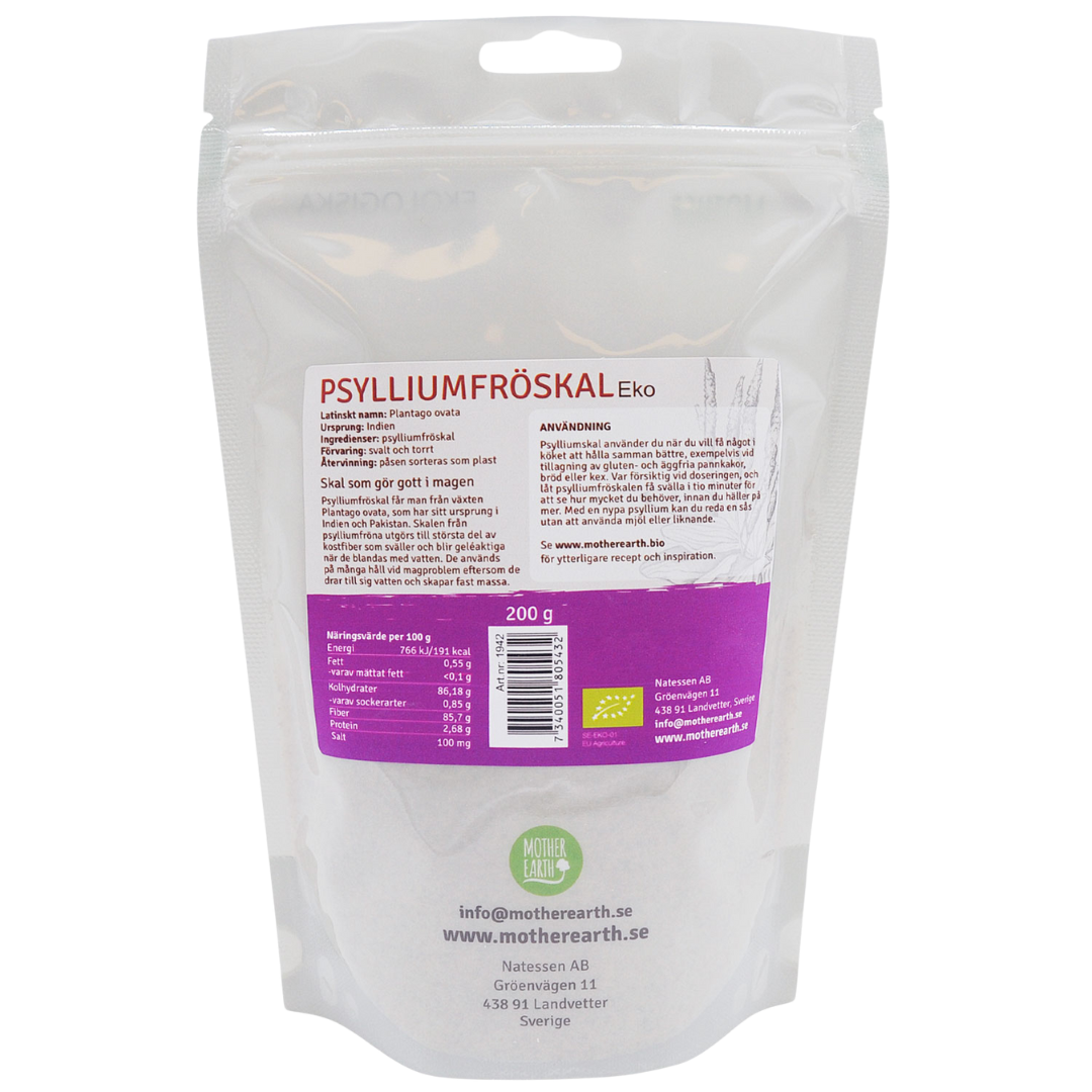 Mother Earth Psylliumfröskal Premium EKO 200g