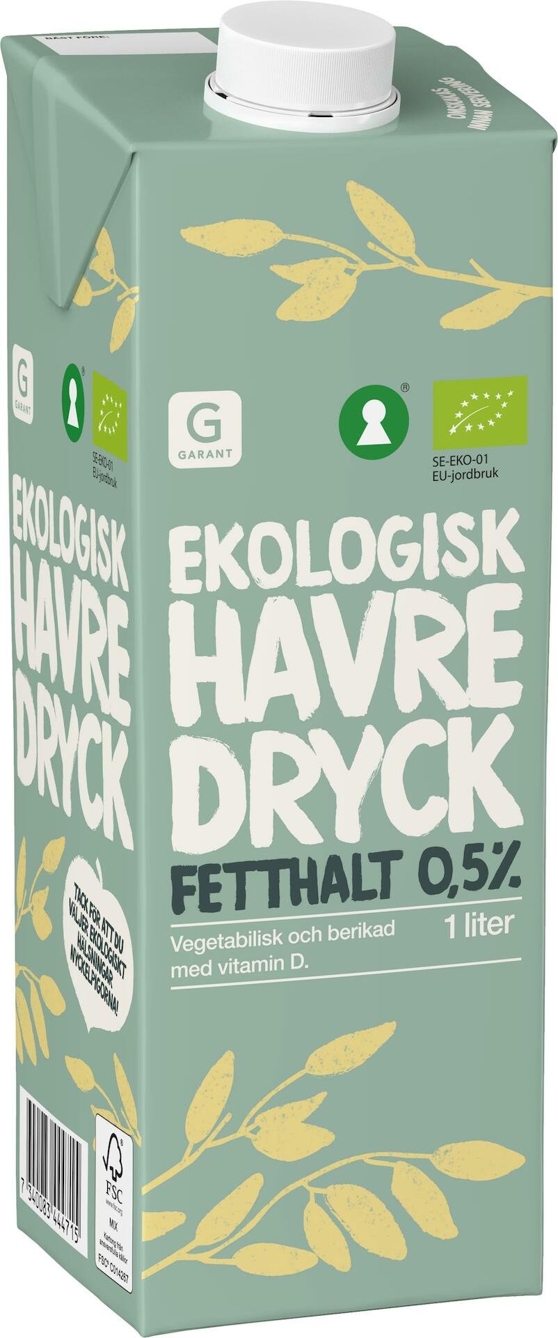 Garant Ekologisk Havredryck 1000 ml