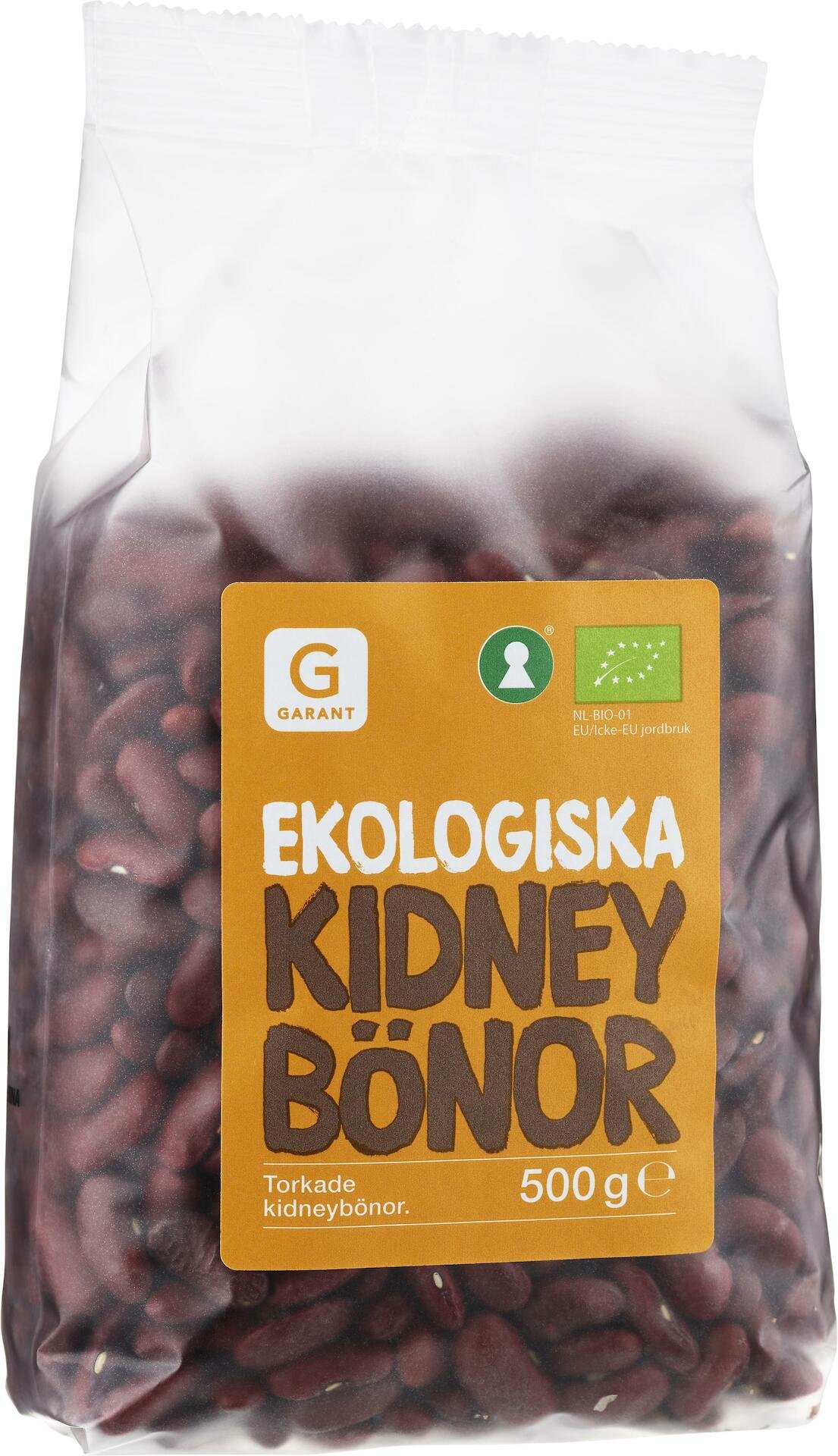 Garant Ekologiska Torkade Kidney Bönor 500g