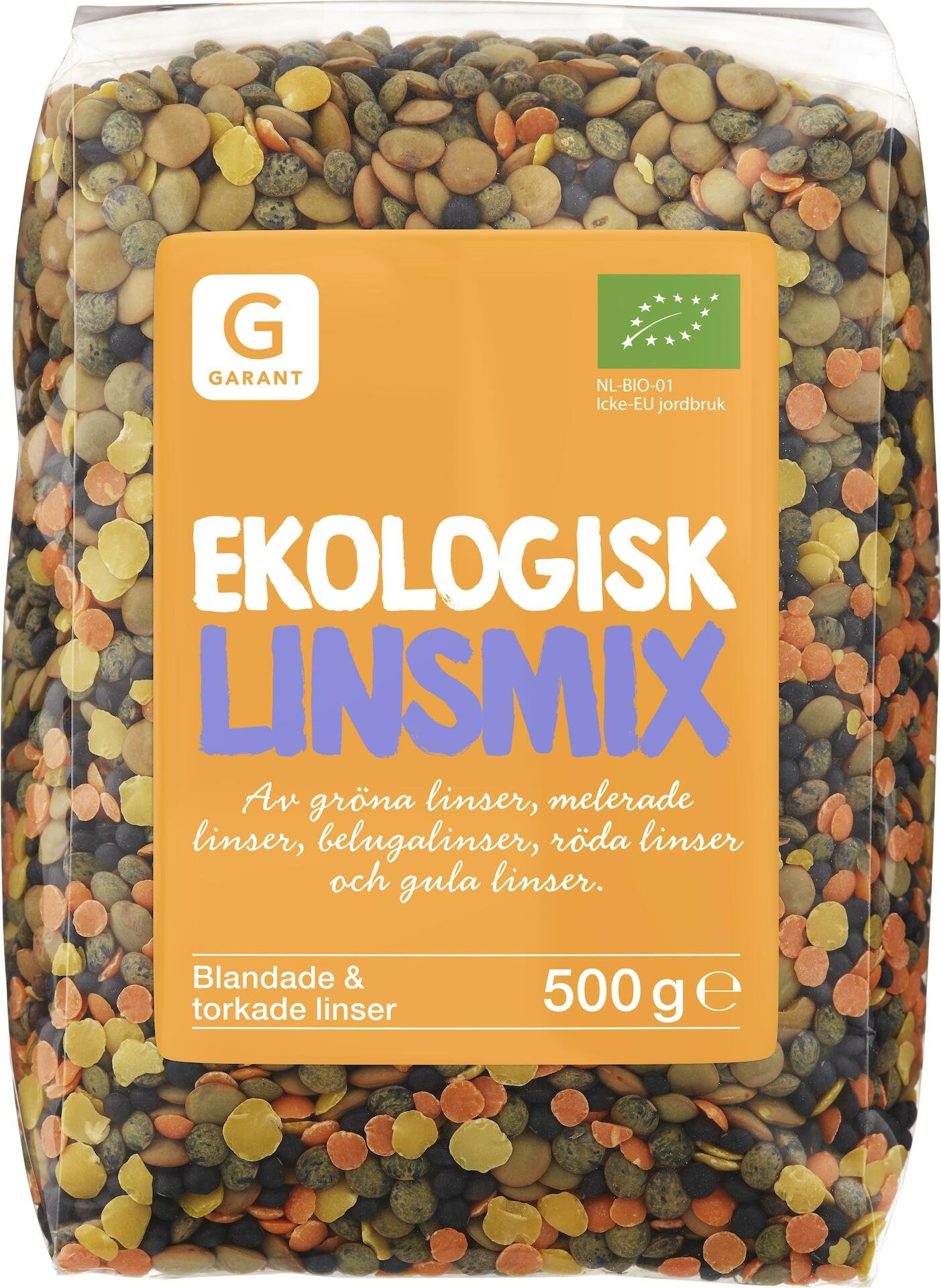 Garant Ekologisk Linsmix 500g