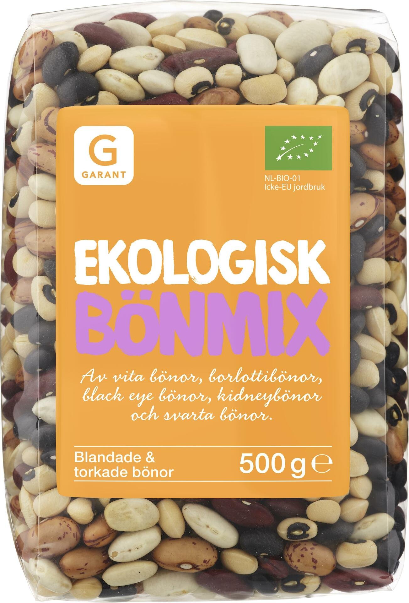 Garant Ekologisk Bönmix Torkade 500g