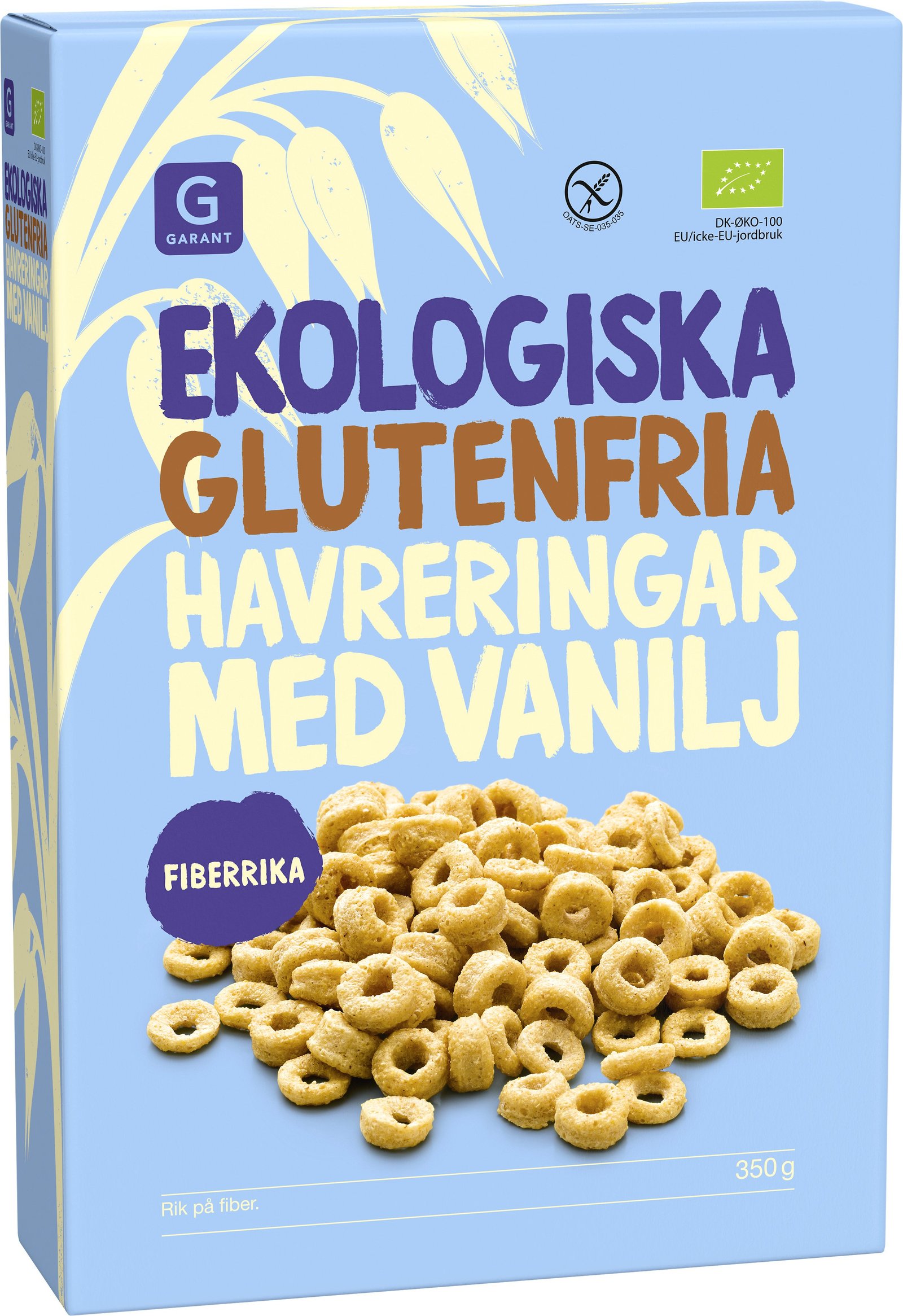 Garant Havreringar Vanilj Ekologiska & Glutenfria 350 g