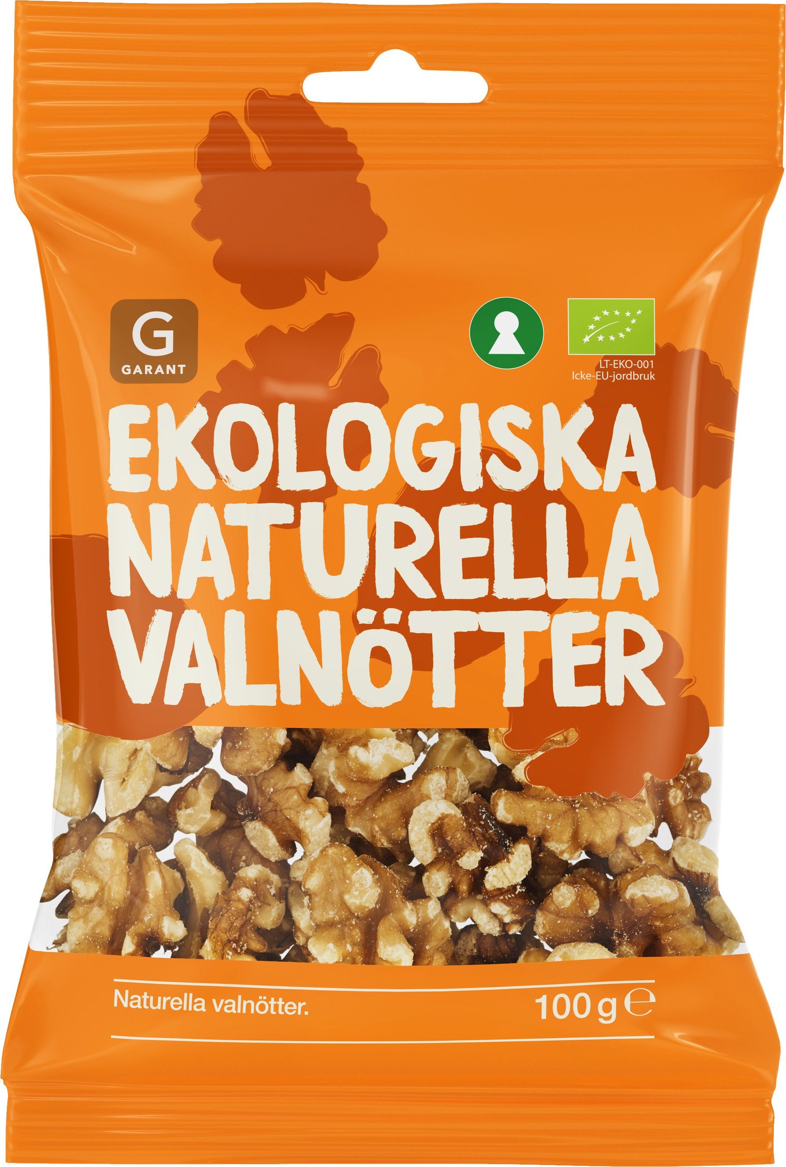 Garant Ekologiska Naturella Valnötter 100 g