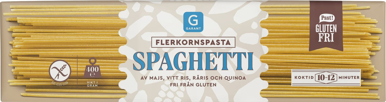 Garant Glutenfri Spaghetti Flerkornspasta 400 g