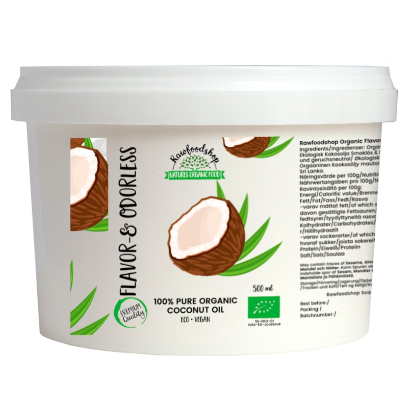 Rawfoodshop Kokosolja Smak & Doftfri Eko 500 ml