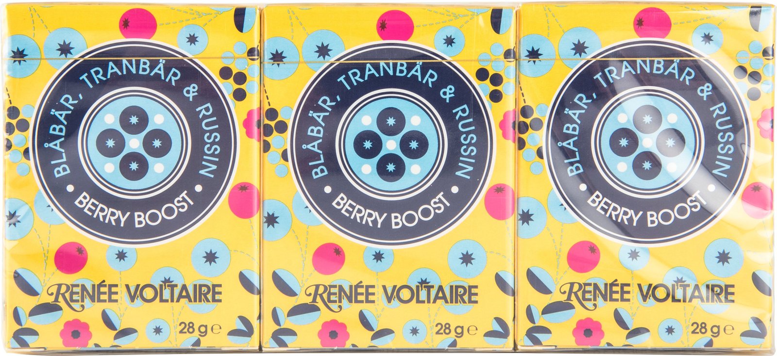 Renée Voltaire Berry Boost - Blåbär, Tranbär & Russin 6-pack 28g