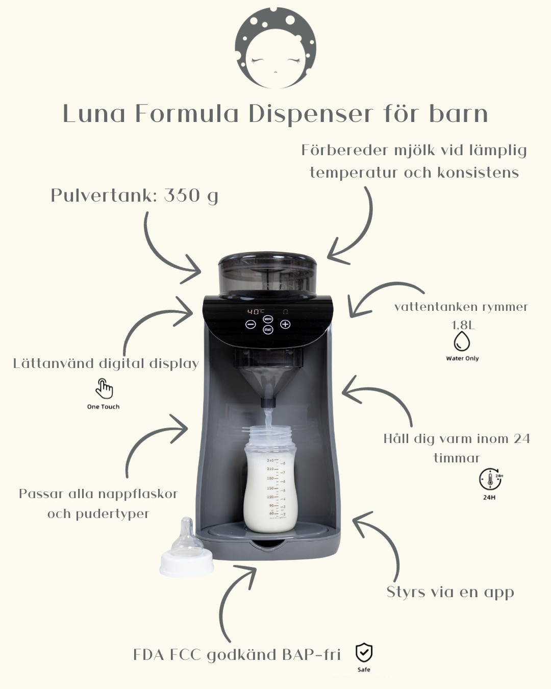 Luna Bambini Automatisk Baby Milk Maker