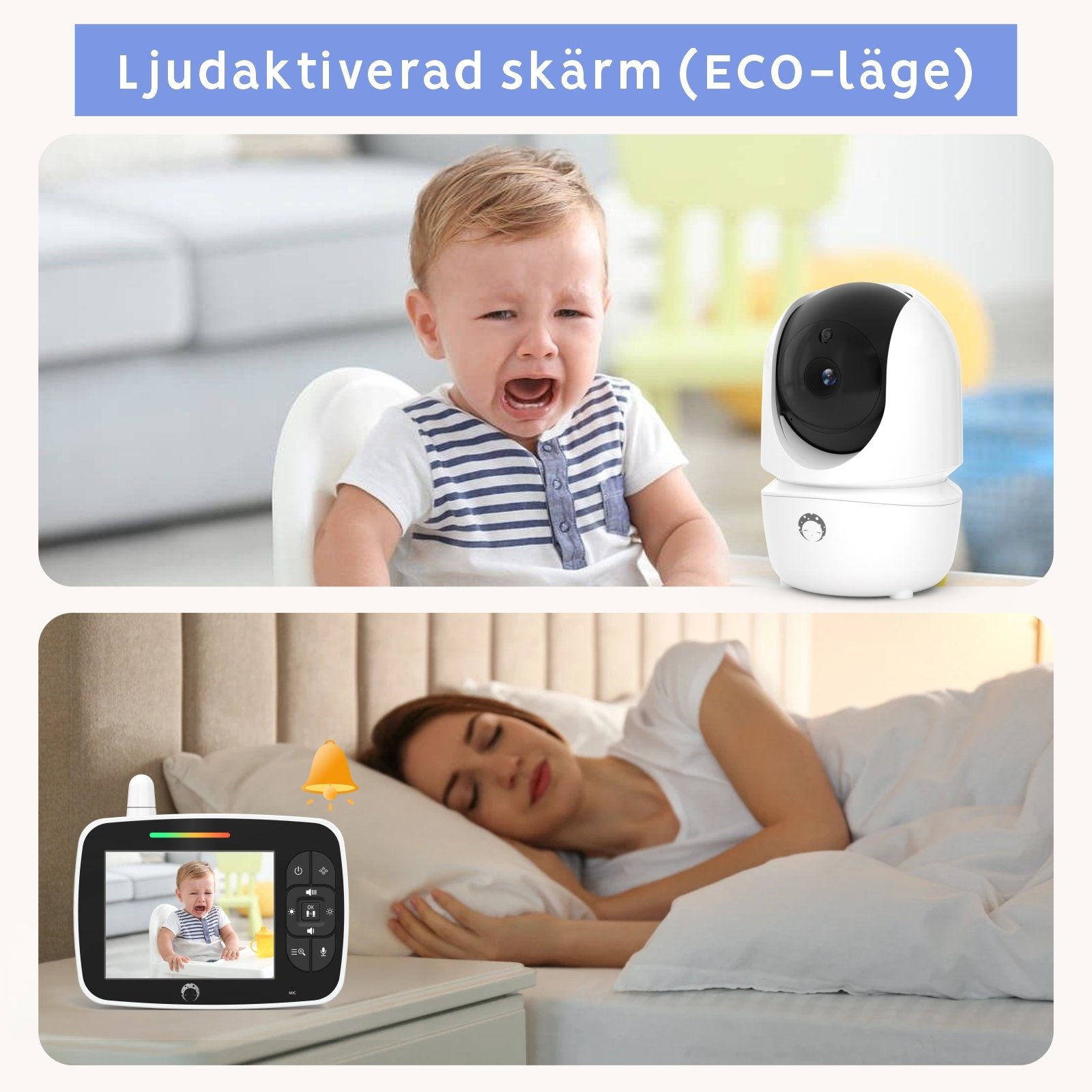 Luna Bambini Baby Monitor Classic med 3,5" färgskärm