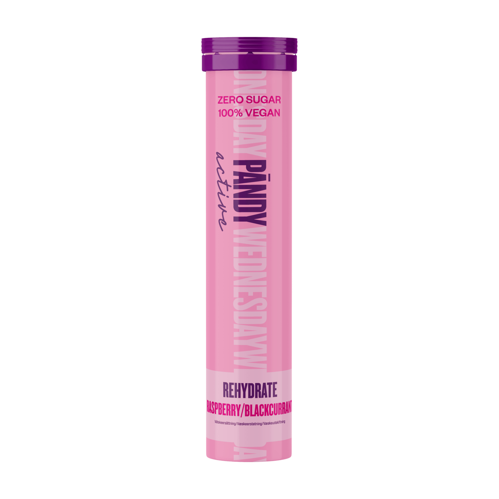 Pändy Rehydrate Effervescent Tablets Raspberry & Blackcurrant 20 tabletter