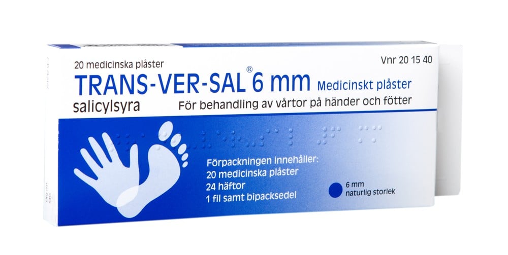 Trans-Ver-Sal medicinskt plåster 15%, 6 mm, 20st