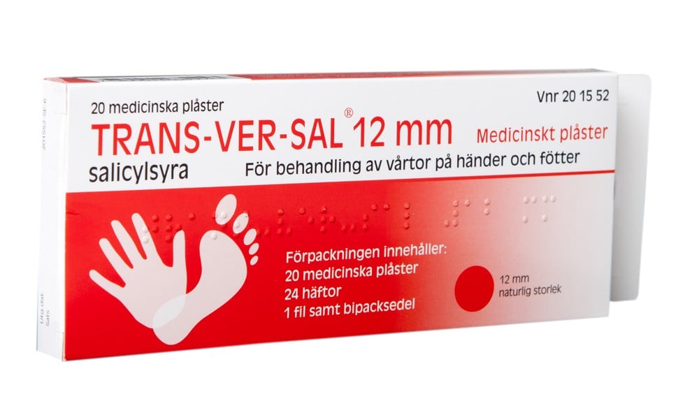 Trans-Ver-Sal medicinskt plåster 12 mm, 20st