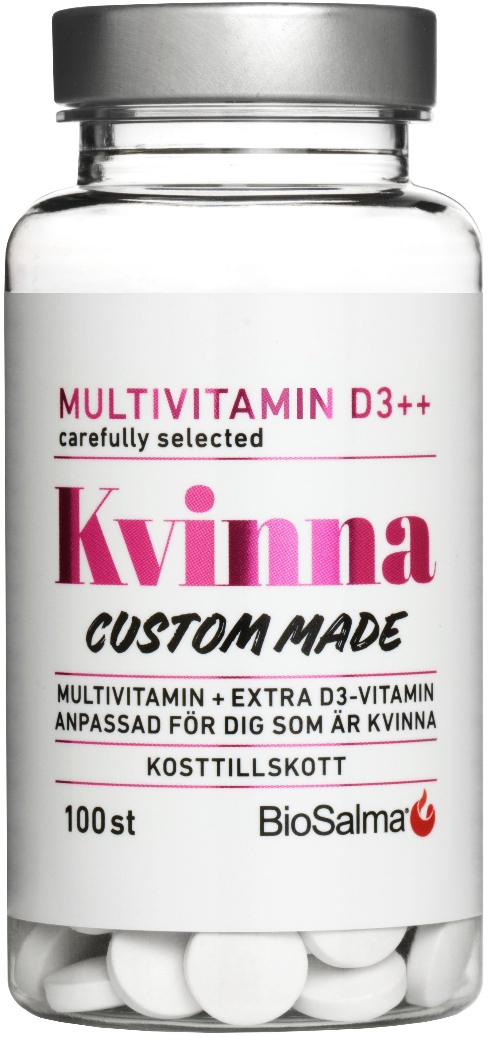 BioSalma Multivitamin D3++ Kvinna 100 tabletter