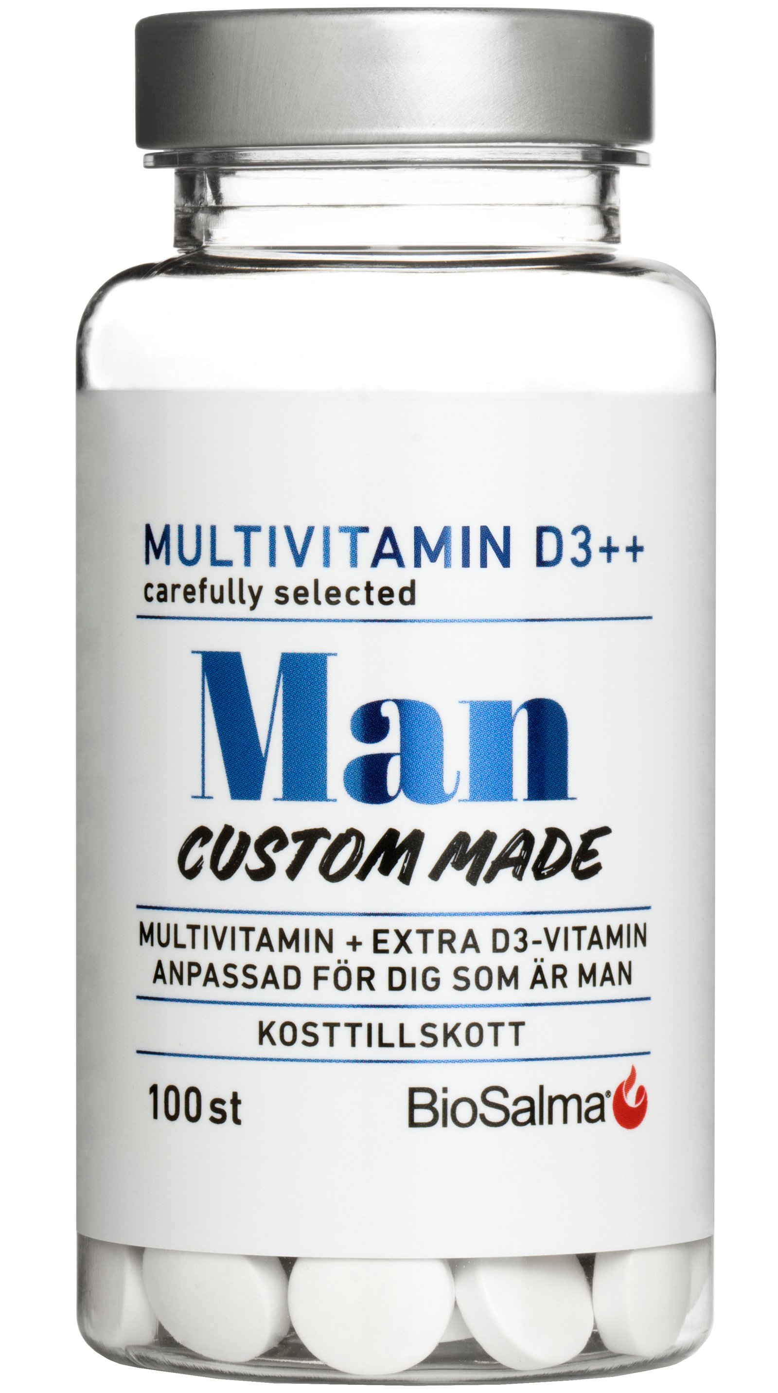 BioSalma Multivitamin D3++ Man 100 tabletter