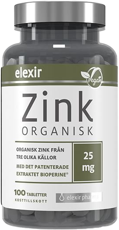 Elexir Pharma Zink 25mg 100 tabletter