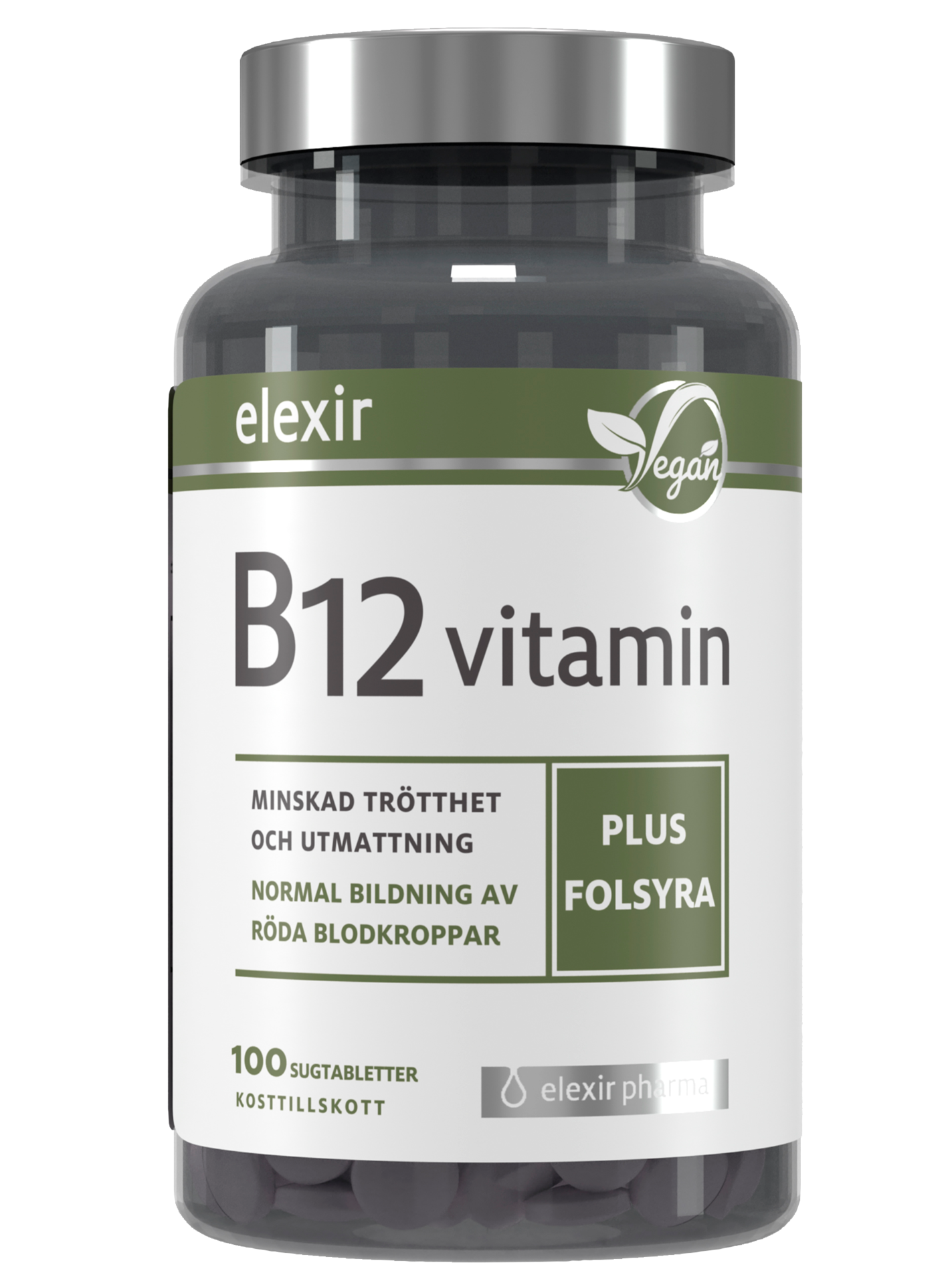 Elexir Pharma Vitamin B12 100 sugtabletter