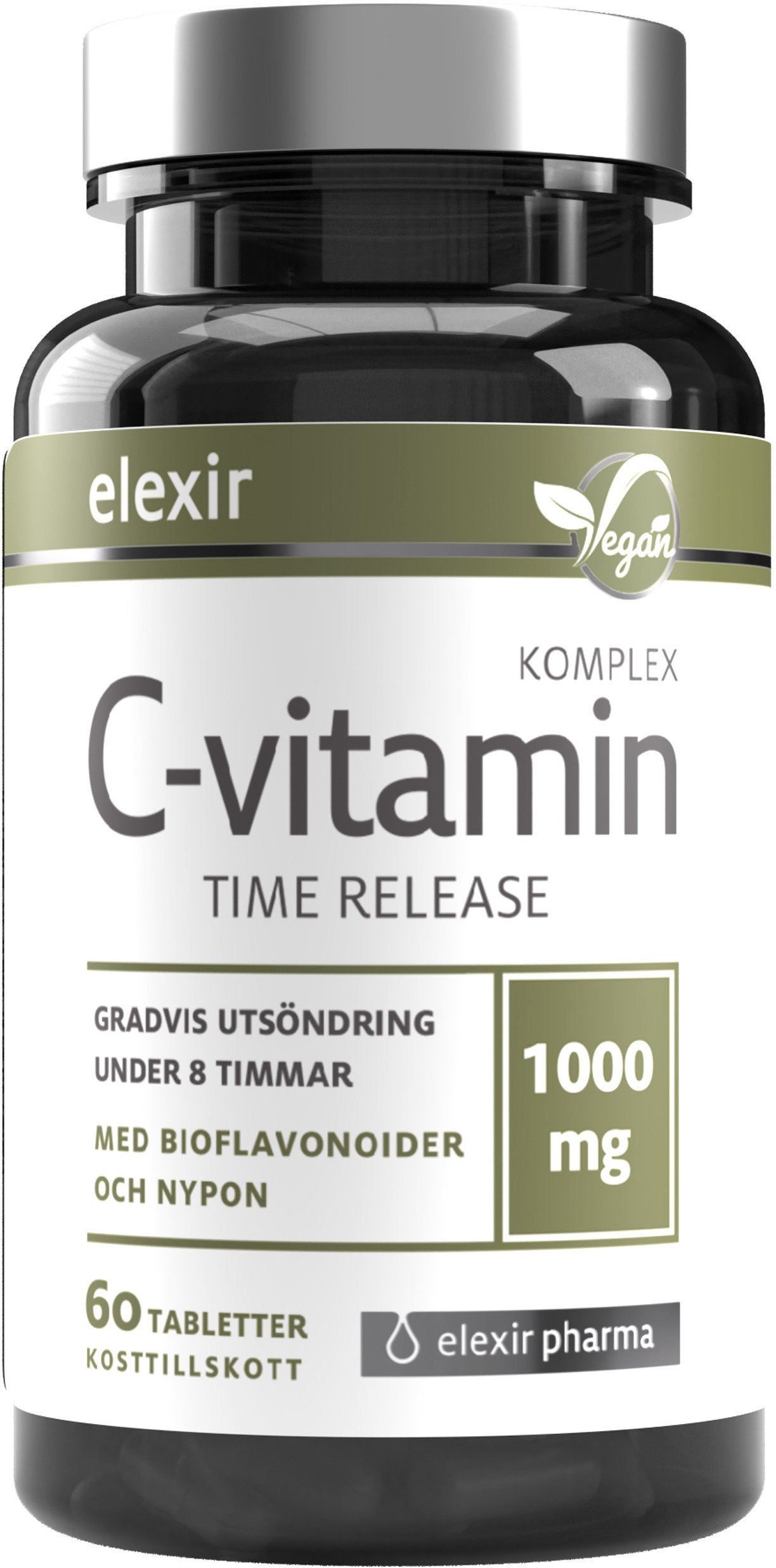 Elexir Pharma C-vitamin 1000 mg Time Release 60 tabletter