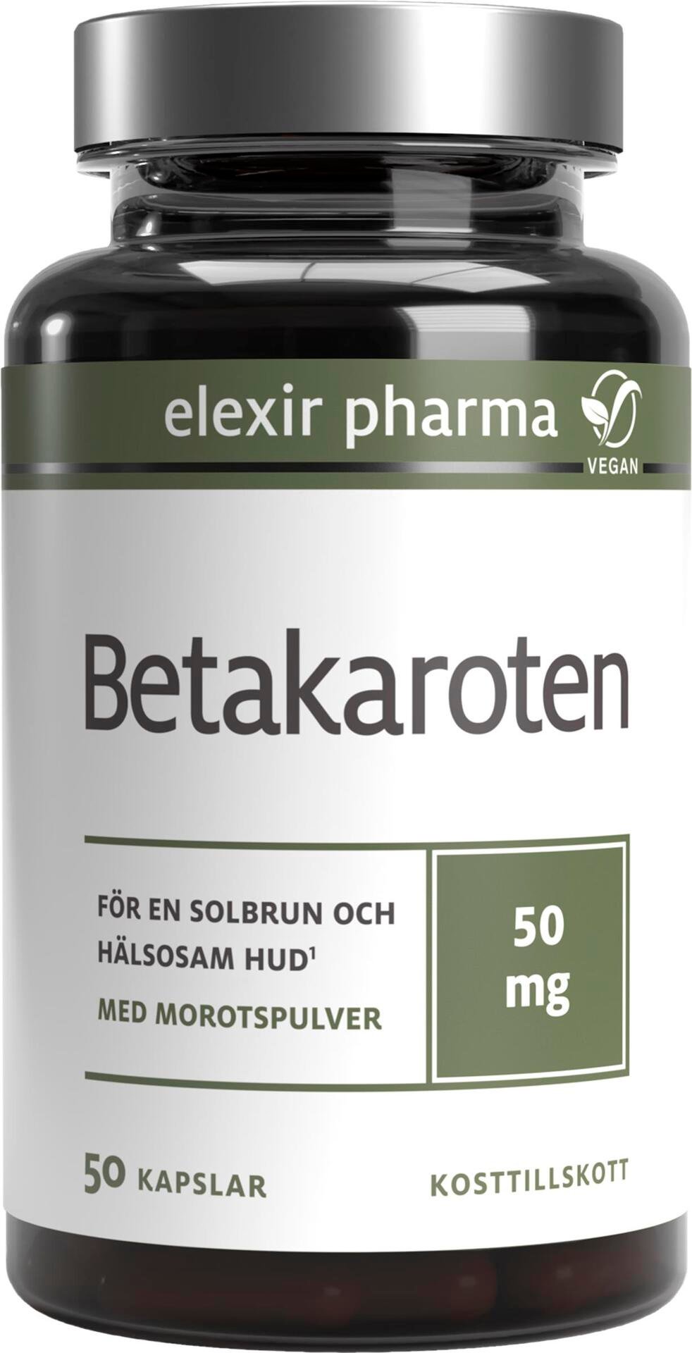 Elexir Pharma Betakaroten 50 mg 50 kapslar