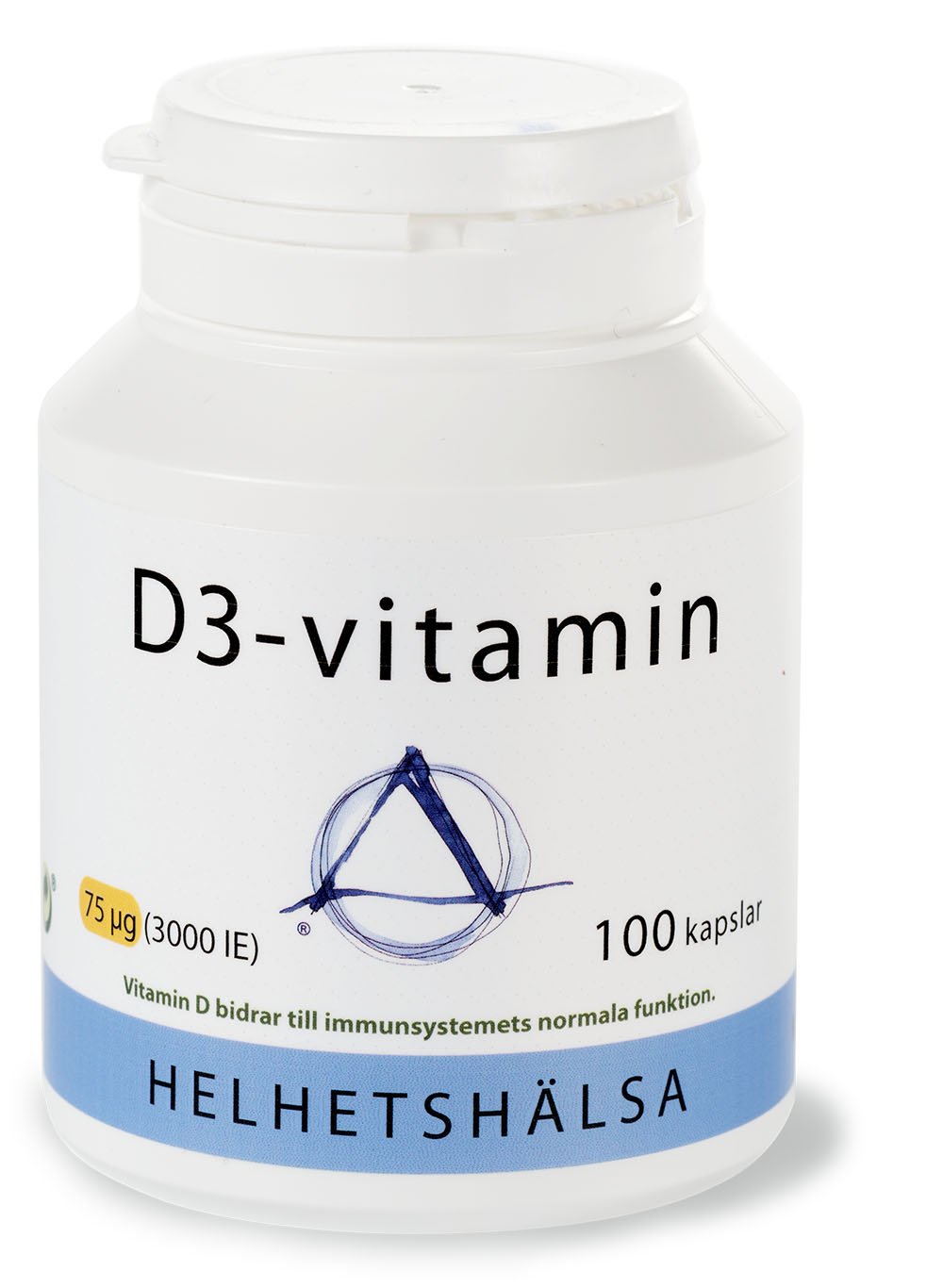Helhetshälsa D3-vitamin 75 µg (3000IE ) 100 kapslar