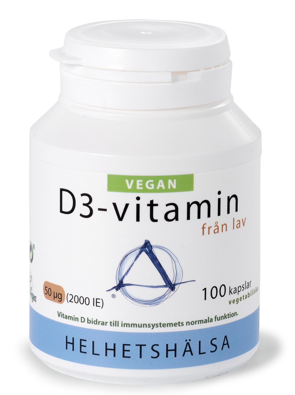 Helhetshälsa D3-vitamin 50 µg Vegan 100 kapslar
