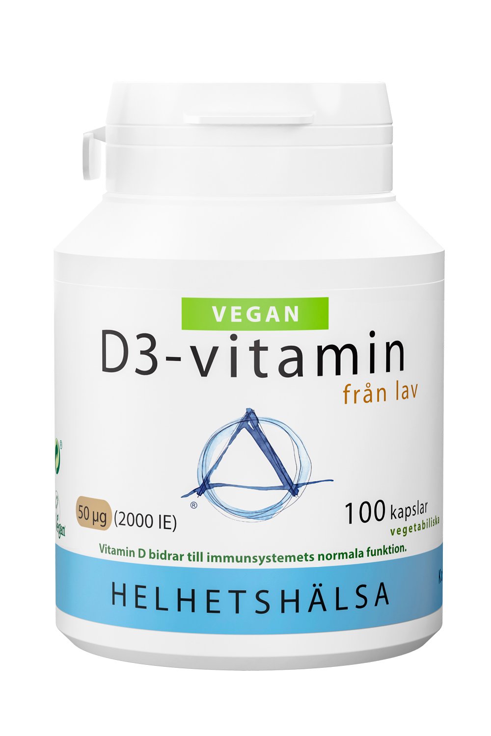 Helhetshälsa D3-vitamin 50 µg Vegan 100 kapslar