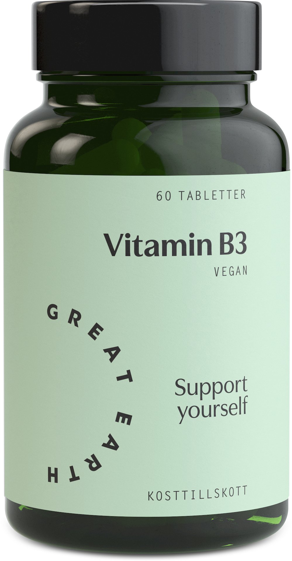 Great Earth Vitamin B3- Niacin 500mg 60 tabletter