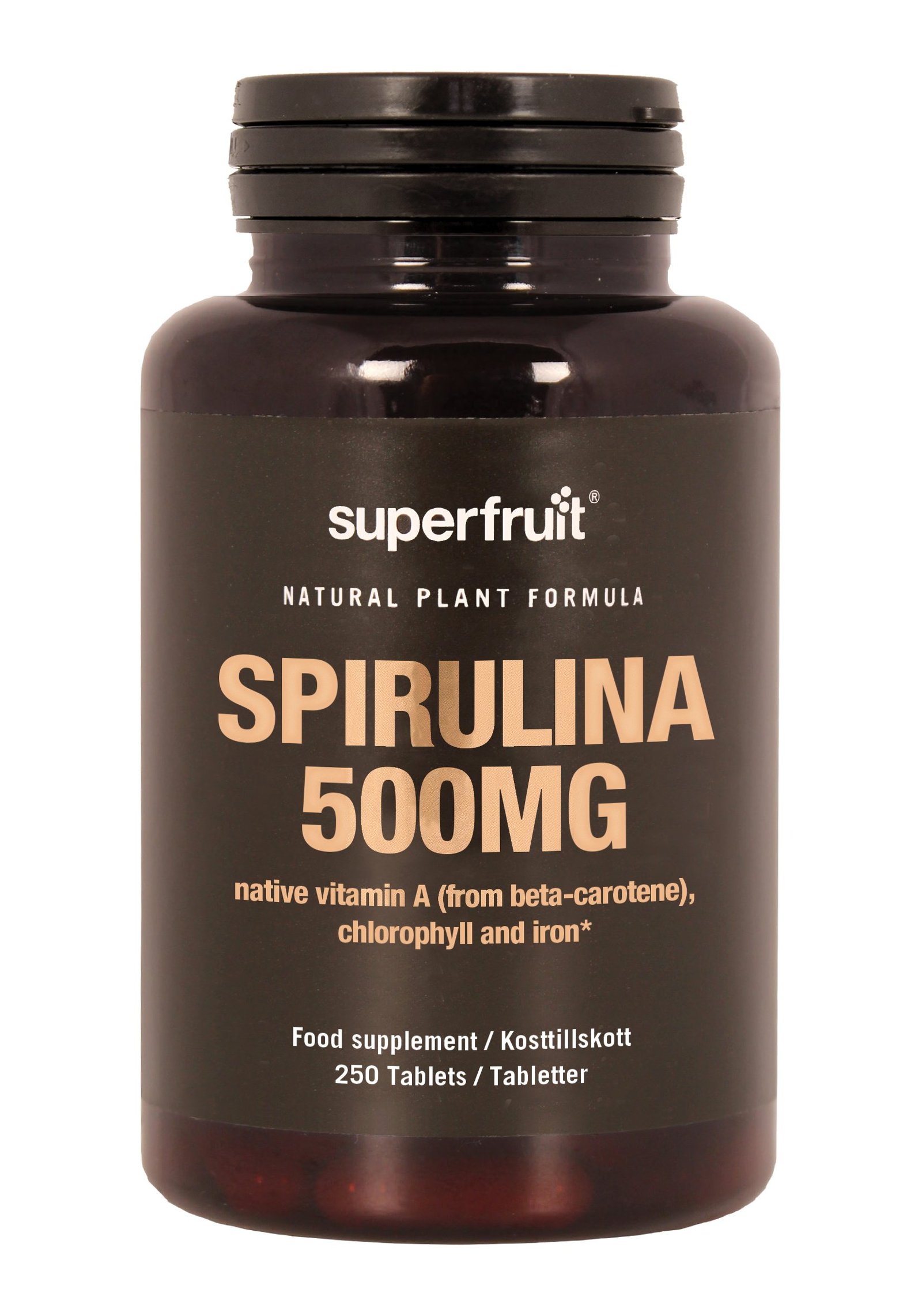 Superfruit Spirulina 500 mg 250 tabletter