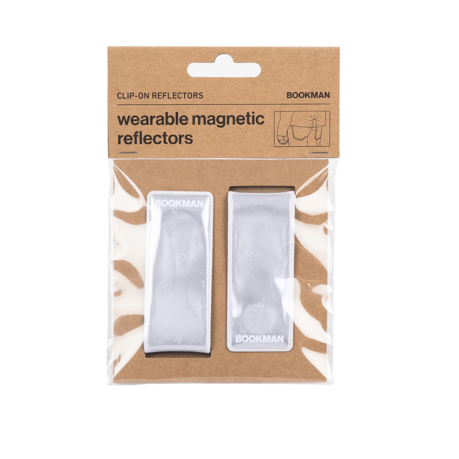 Bookman Urban Visibility Clip-on Reflectors White 2 st