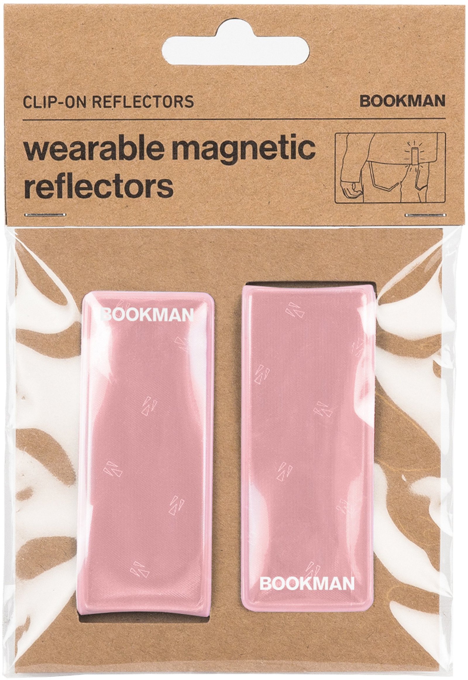 Bookman Urban Visibility Clip-on Reflectors Pink 2 st