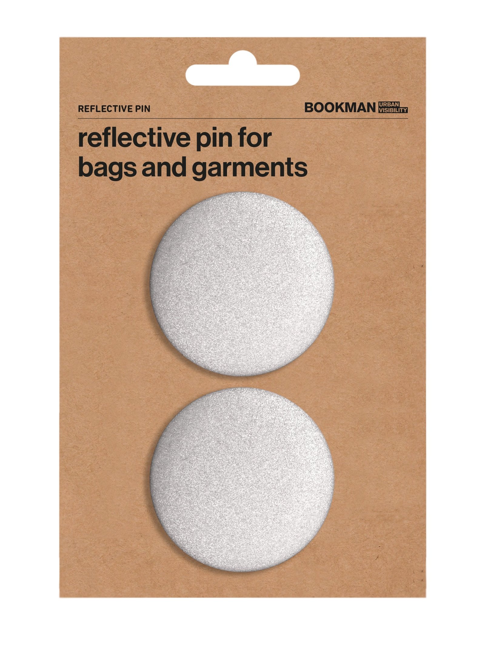 Bookman Urban Visibility Reflective Pins - Silver 2 st