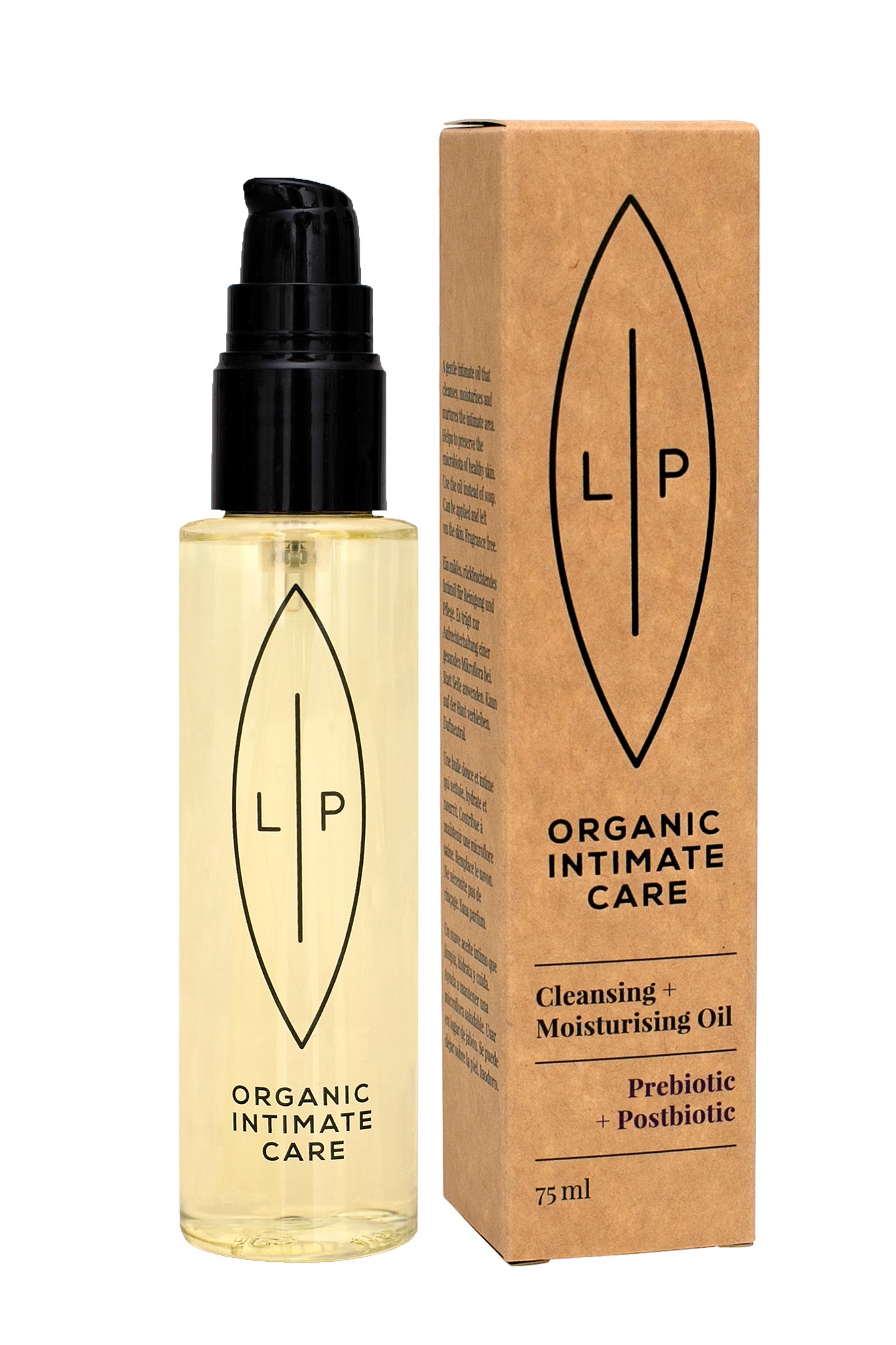Lip Intimate Care Cleansing + Moisturising Oil Prebiotic + Postbiotic 75 ml