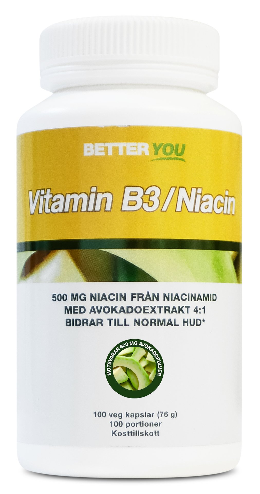 Better You Vitamin B3 / Niacin - 100 kapslar