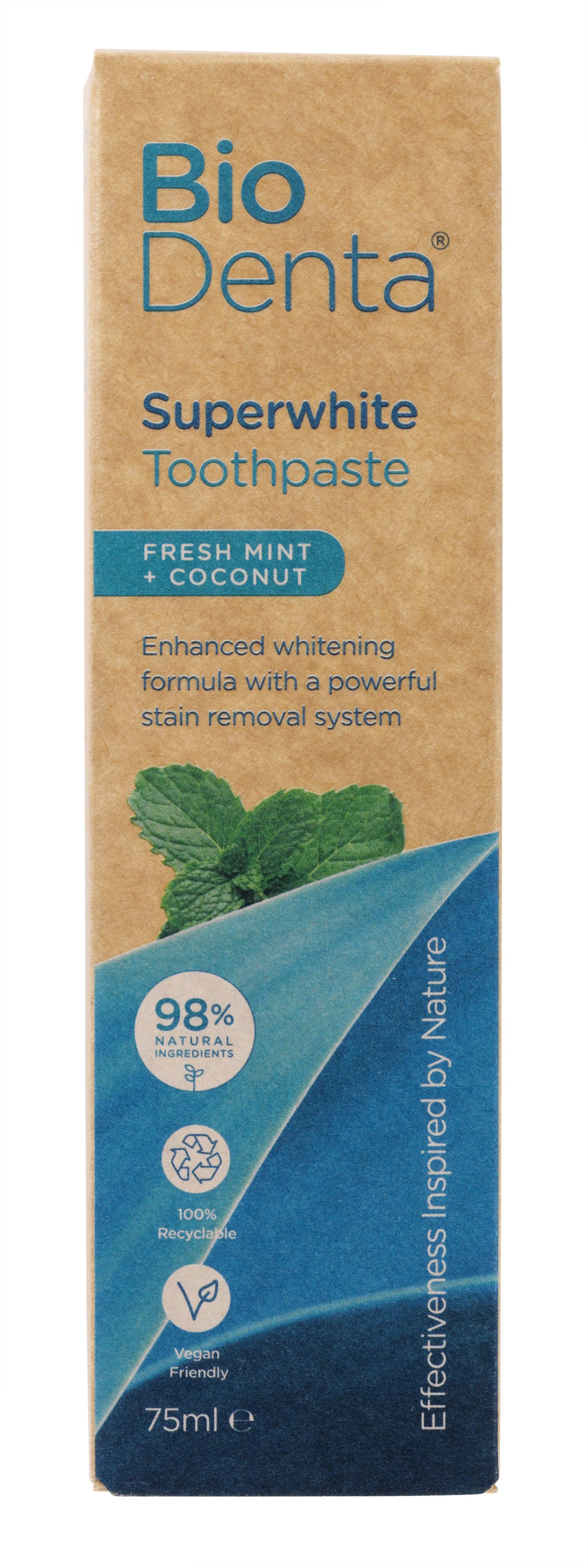 Beconfident BioDenta Superwhite Toothpaste Fresh Mint + Coconut 75 ml