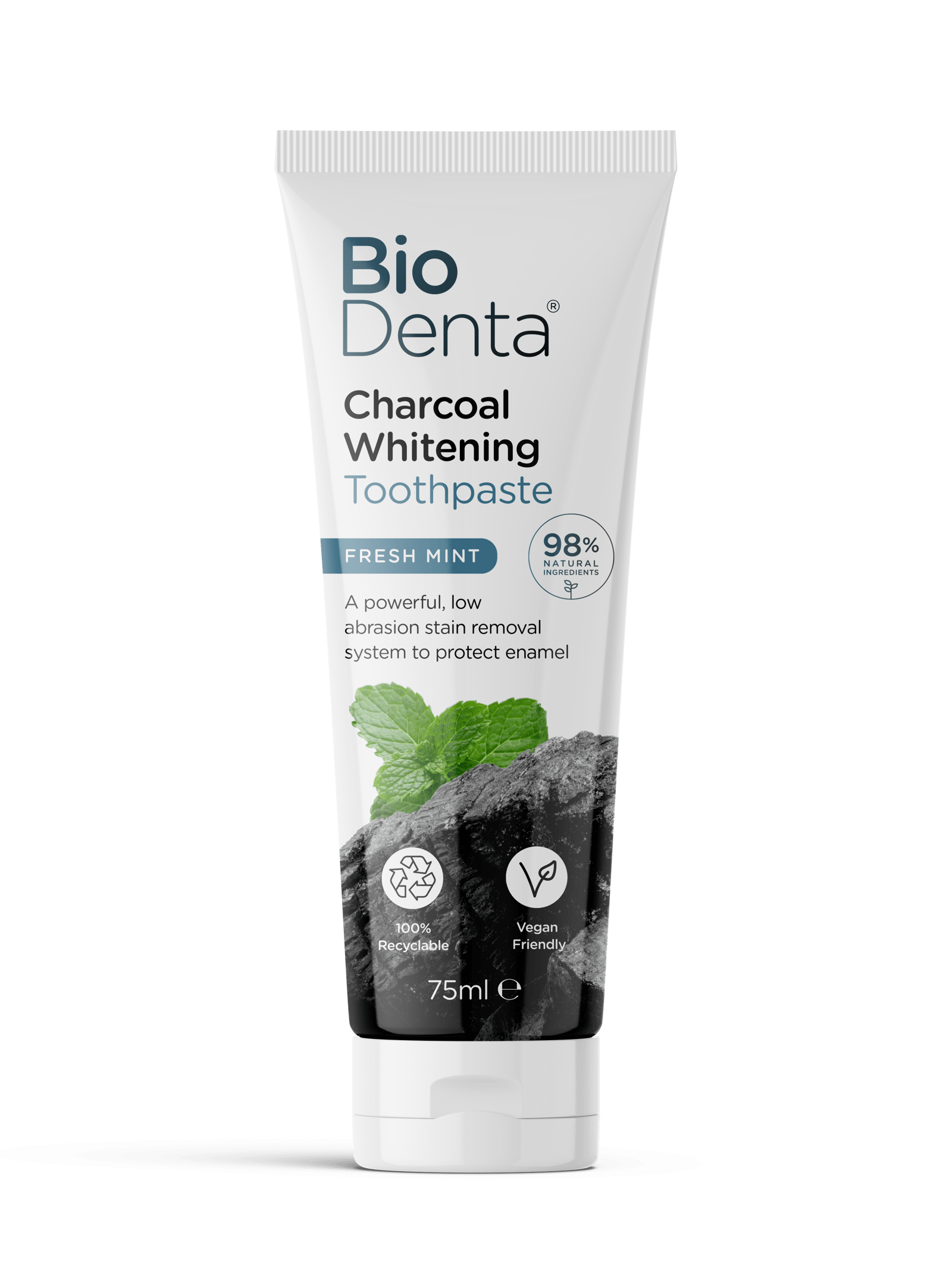 Beconfident BioDenta Charcoal Whitening Toothpaste Fresh Mint 75 ml