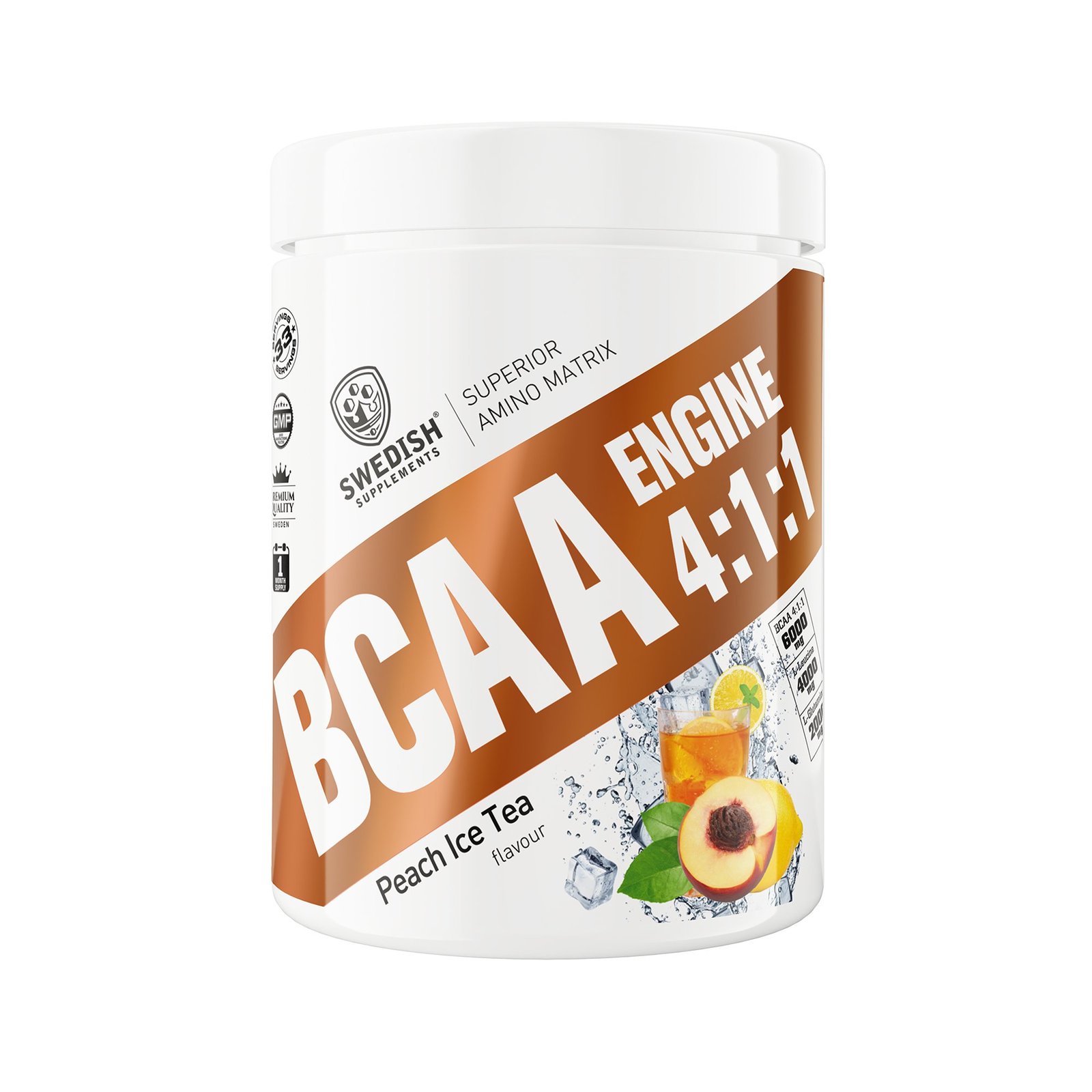 Swedish Supplements BCAA Engine 4.1.1 Peach Ice Tea 400 g