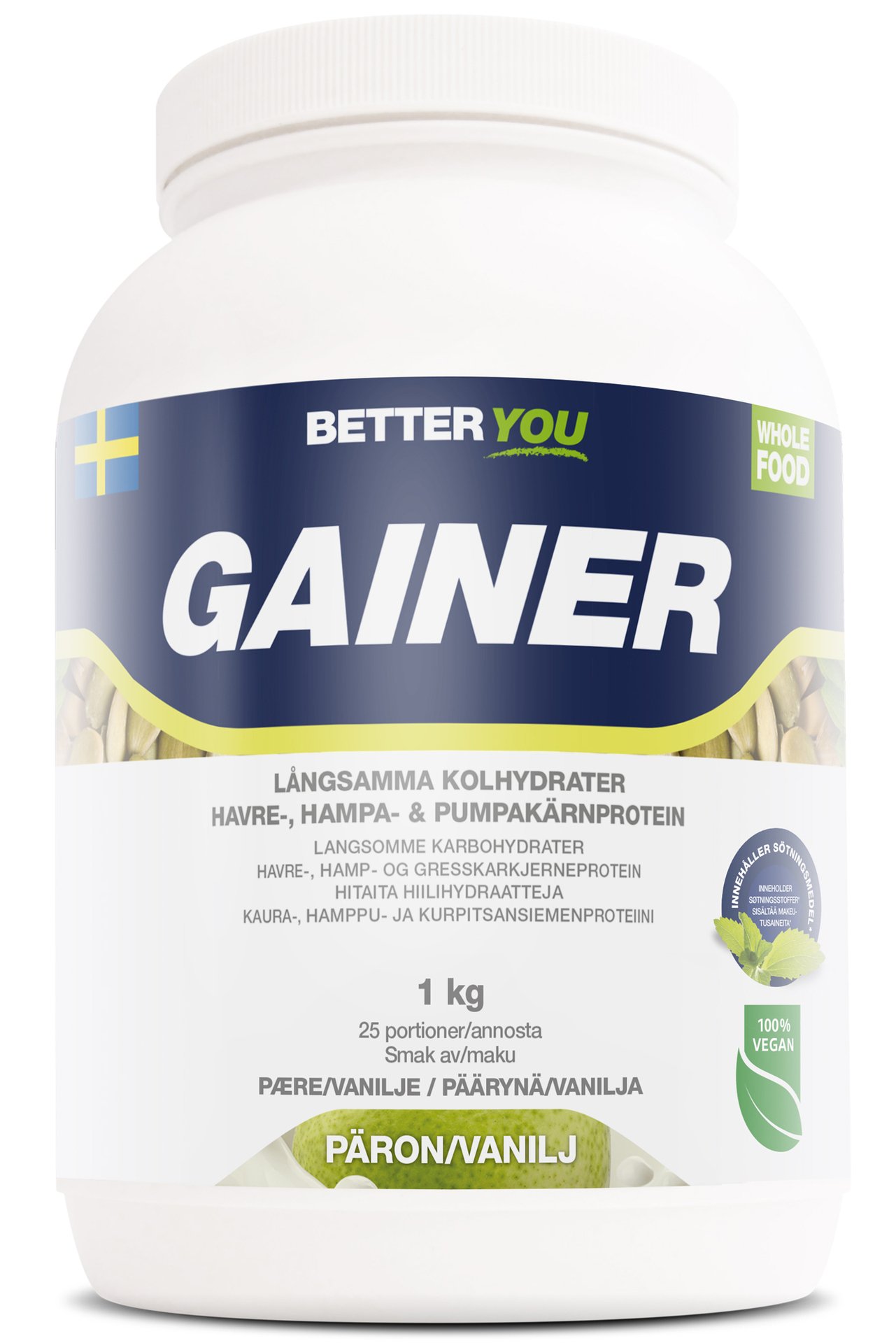 Better You Whole Food Gainer Päron/Vanilj 1 kg