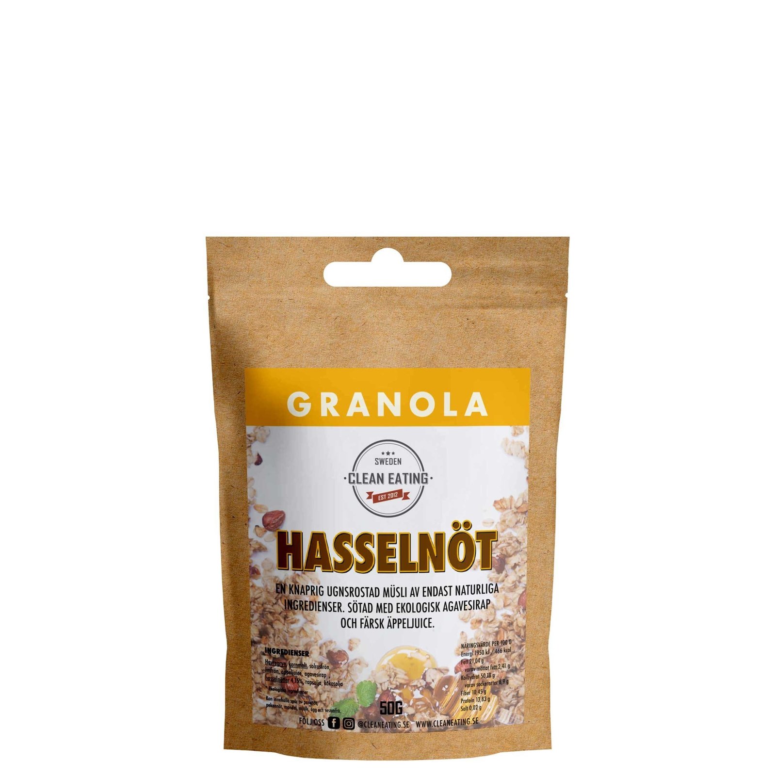 Clean Eating Granola Hasselnöt 50g
