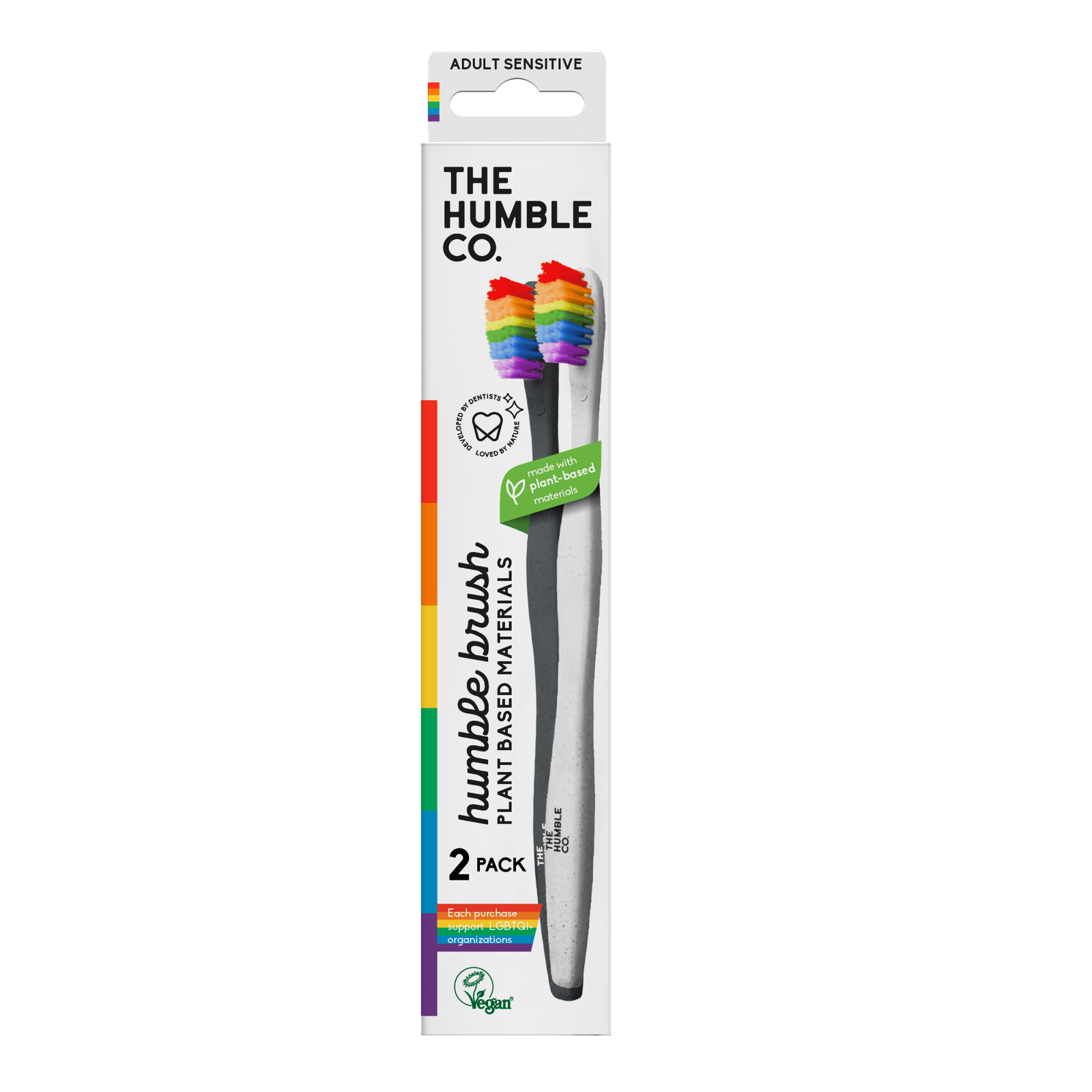The Humble Co. Plant Based Toothbrush Black & White Adult Proud Sensitive 2 st
