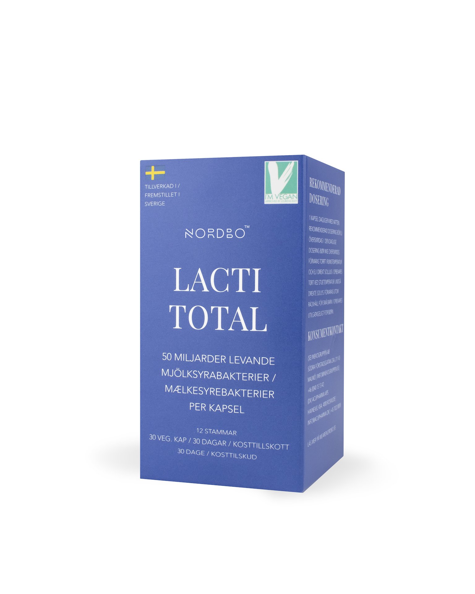 Nordbo LactiTotal Mjölsyrabakterier 30 kapslar